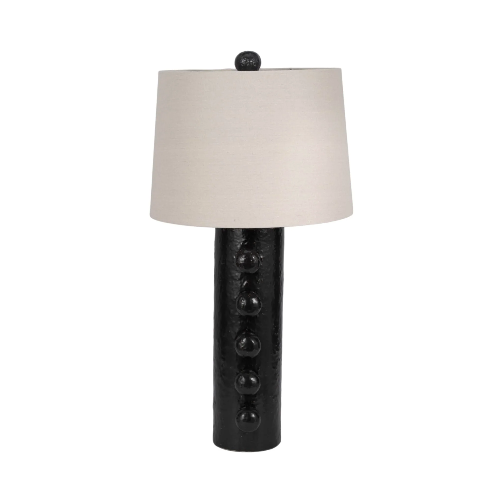31" Tall Knobby Table Lamp, Black - Image 4