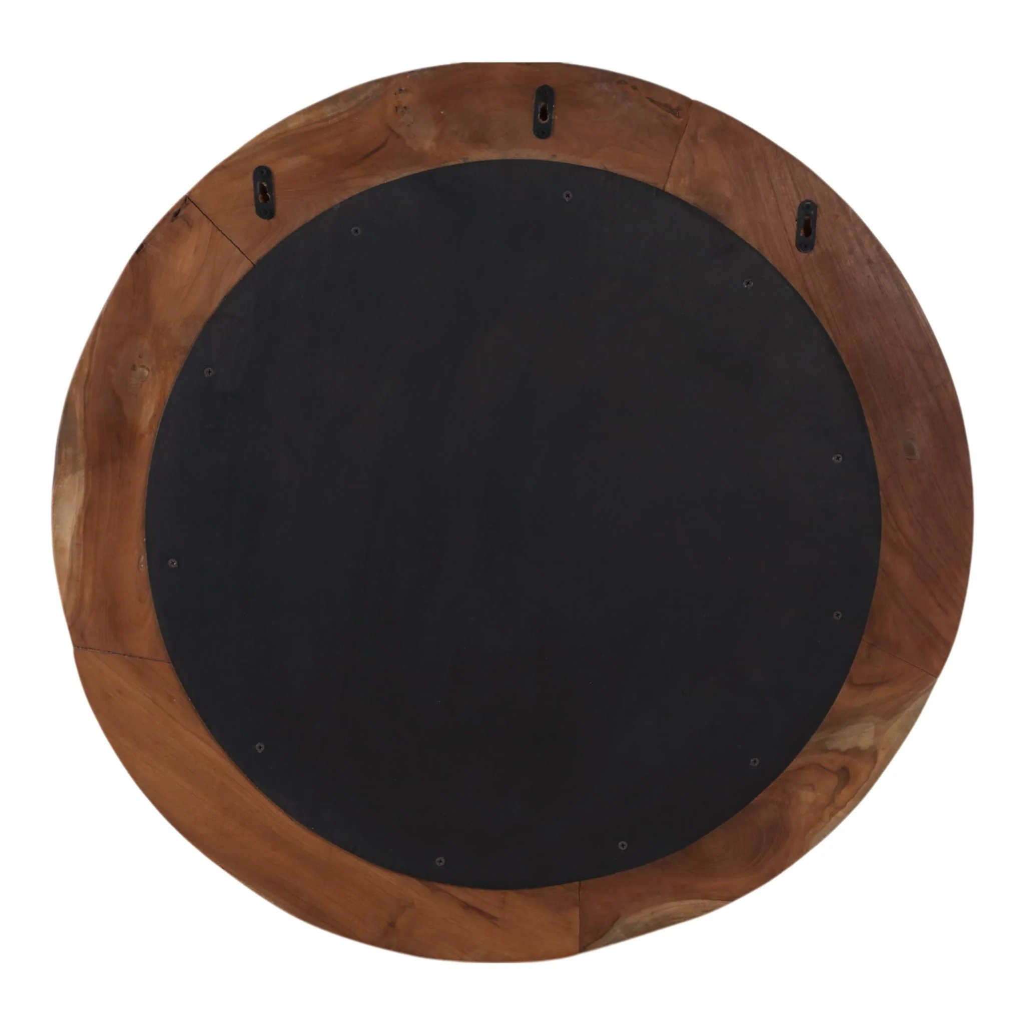 31x31" Teakwood Framed Mirror, Natural - Image 6
