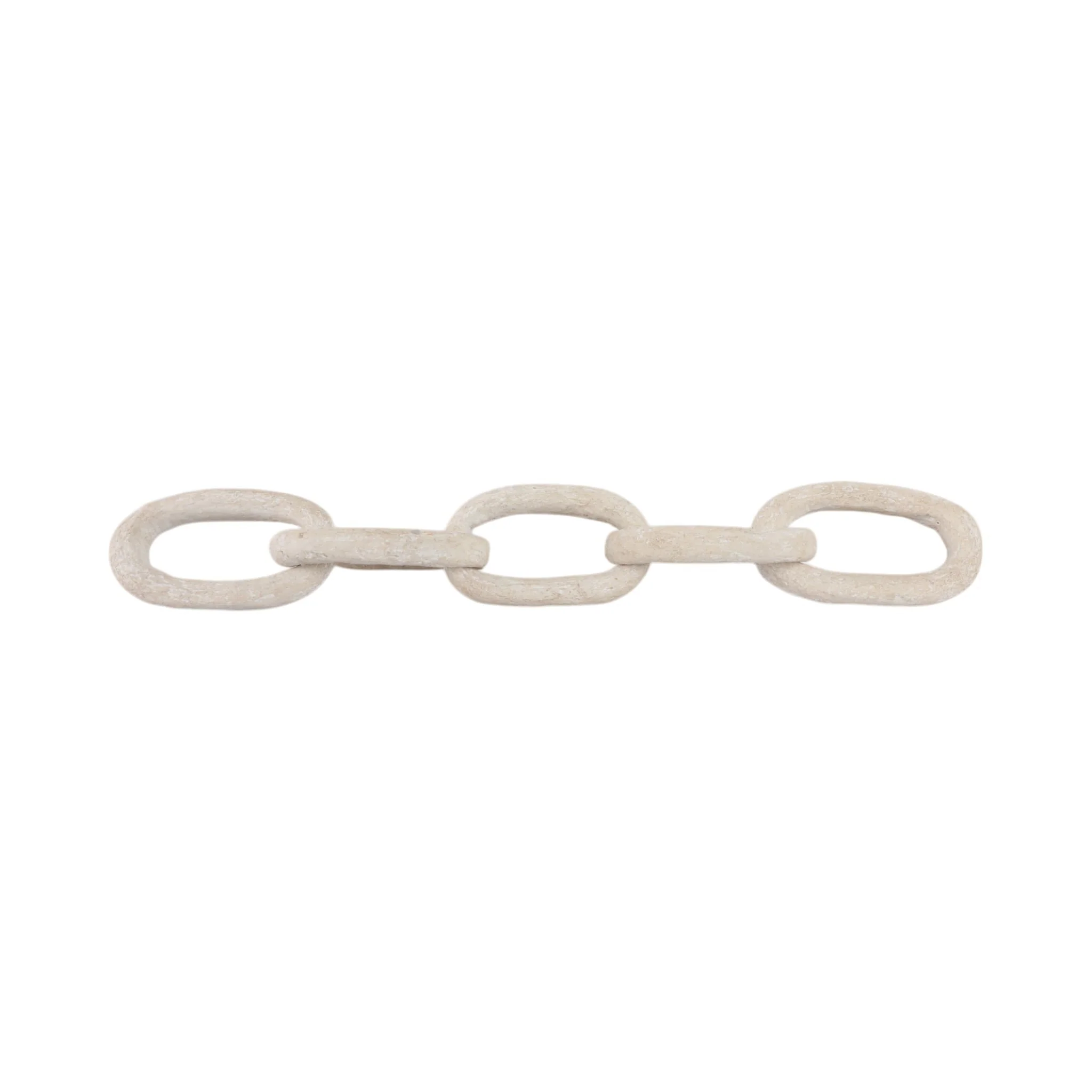 31x5" Paper Mache 5-link Chain, White - Image 4