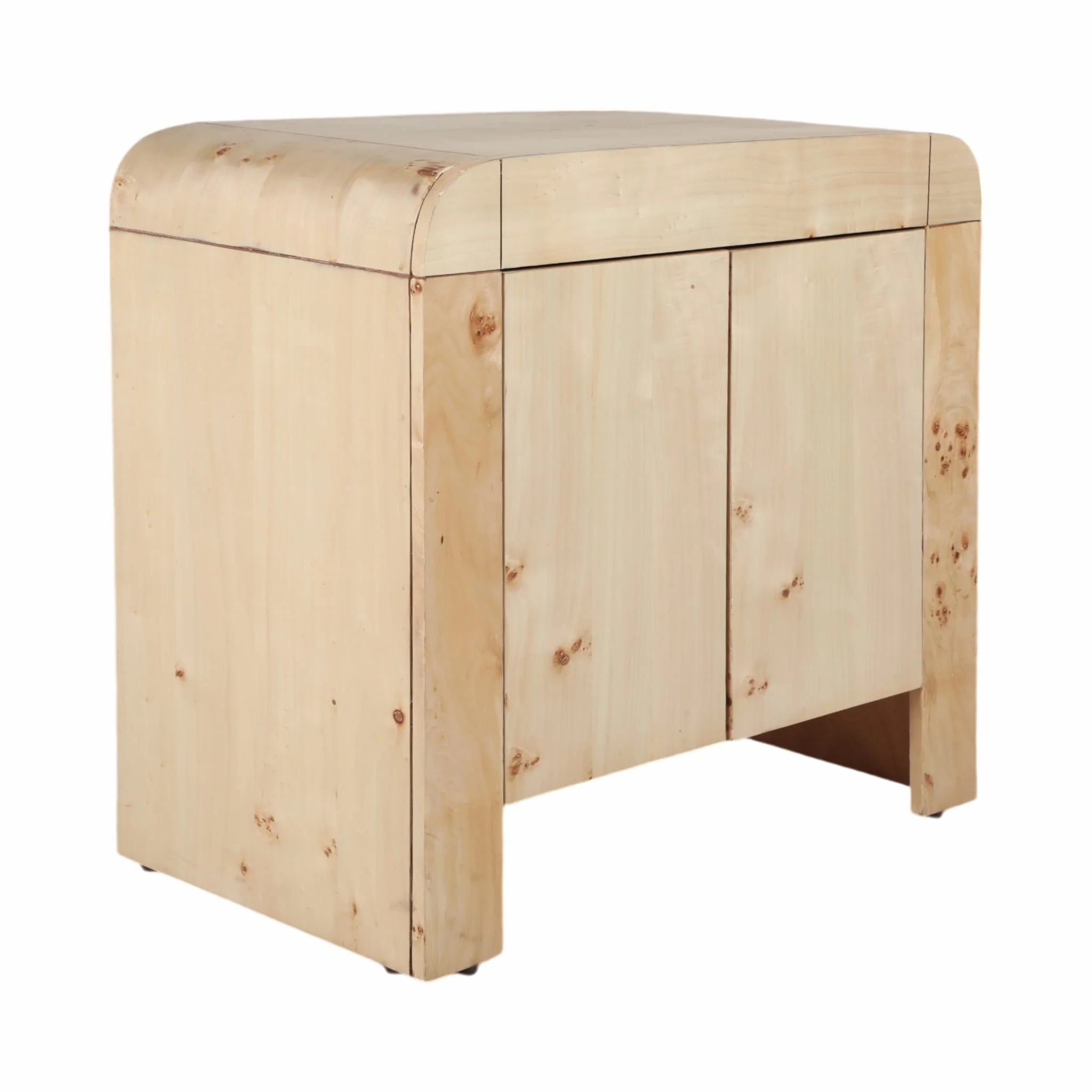 32" Burl Wood Cabinet, Natural - Image 2