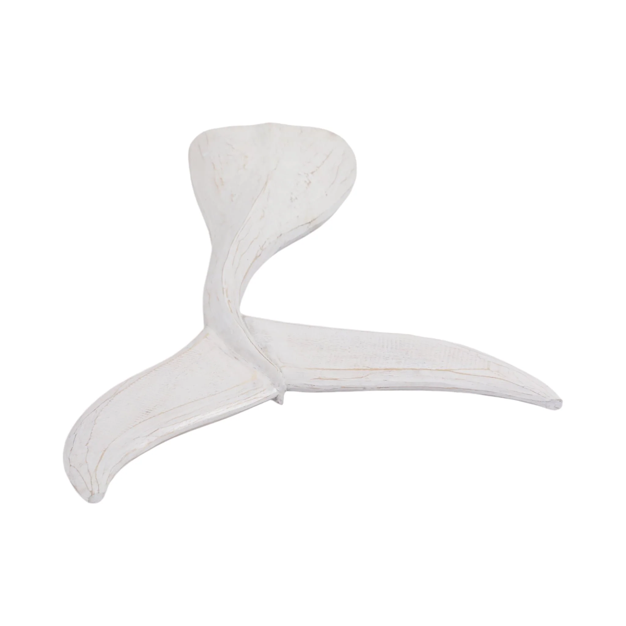 32" Wood Whale Tail Decor, Wht - Image 6