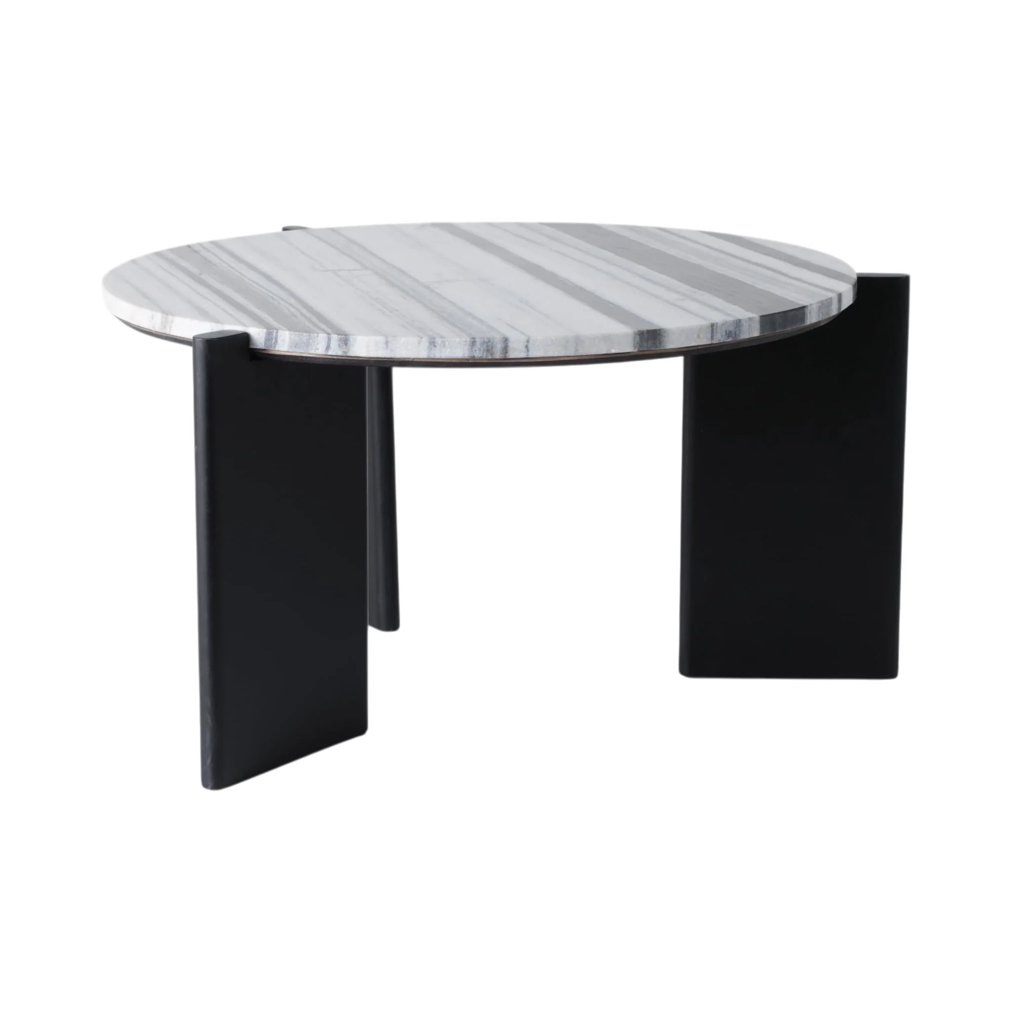 32x17 Panda Marble Coffee Table, Blk/wht - Image 3
