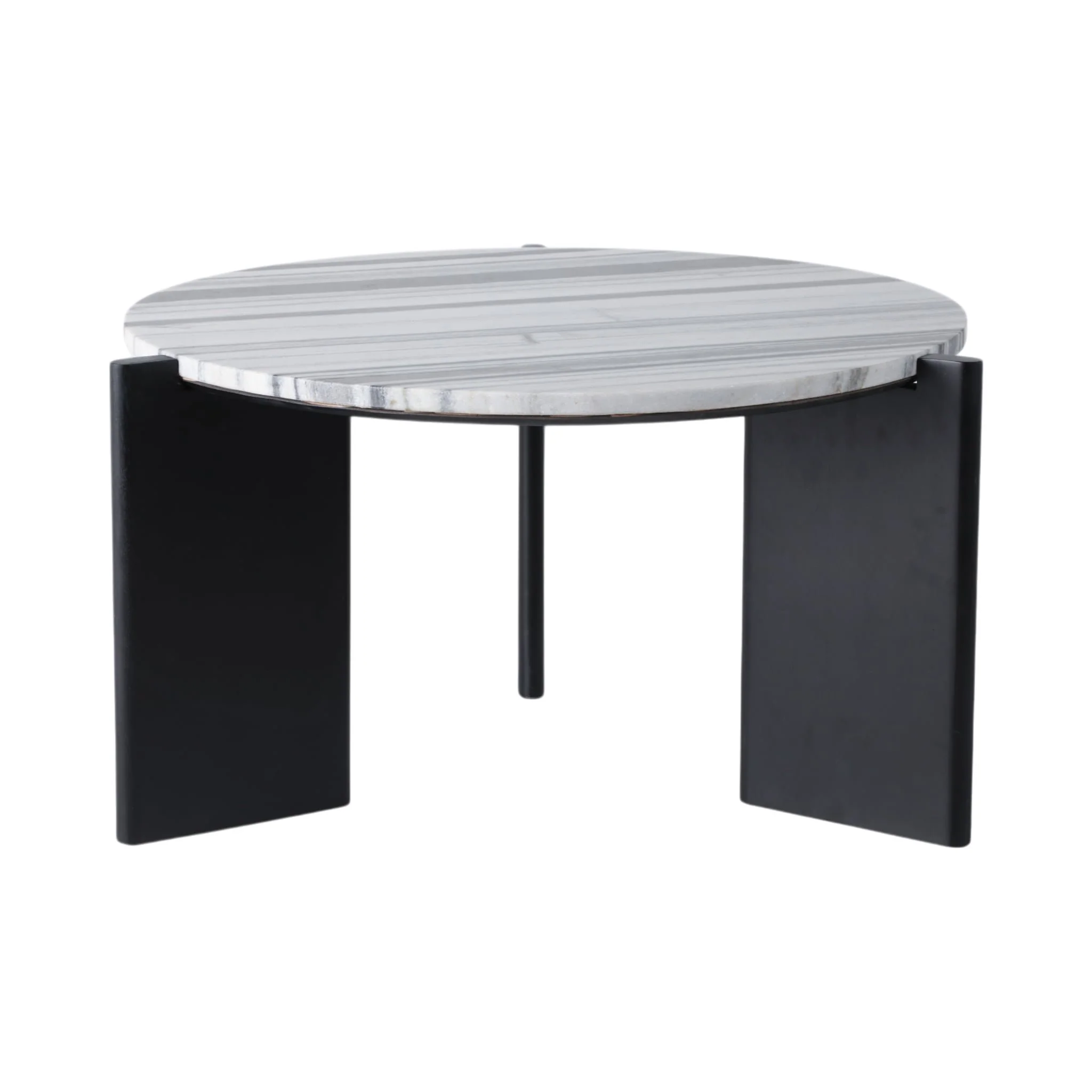 32x17 Panda Marble Coffee Table, Blk/wht - Image 4