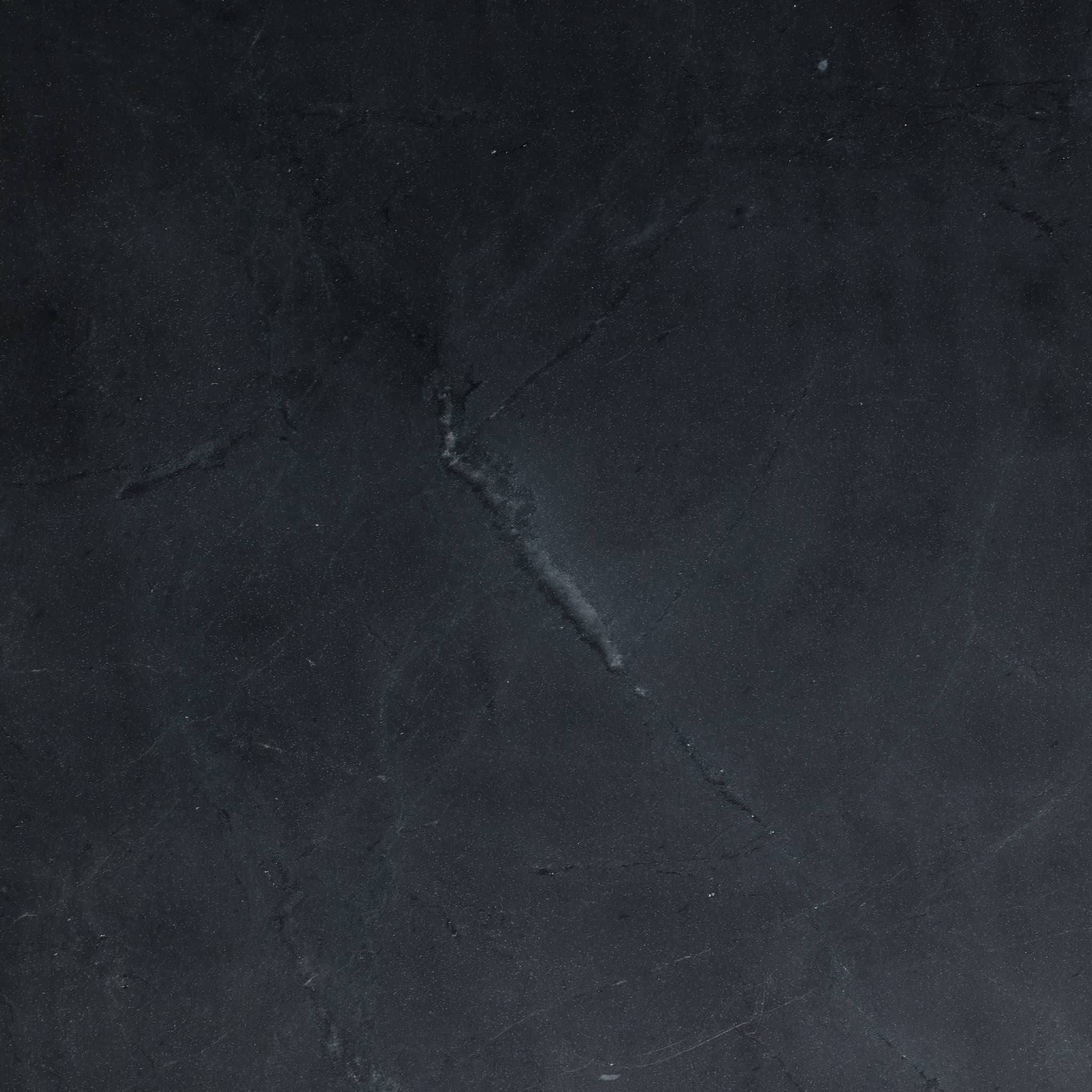 32x17 Ribbed Base Coffee Table Marble Top, Blk/bwn - Image 7