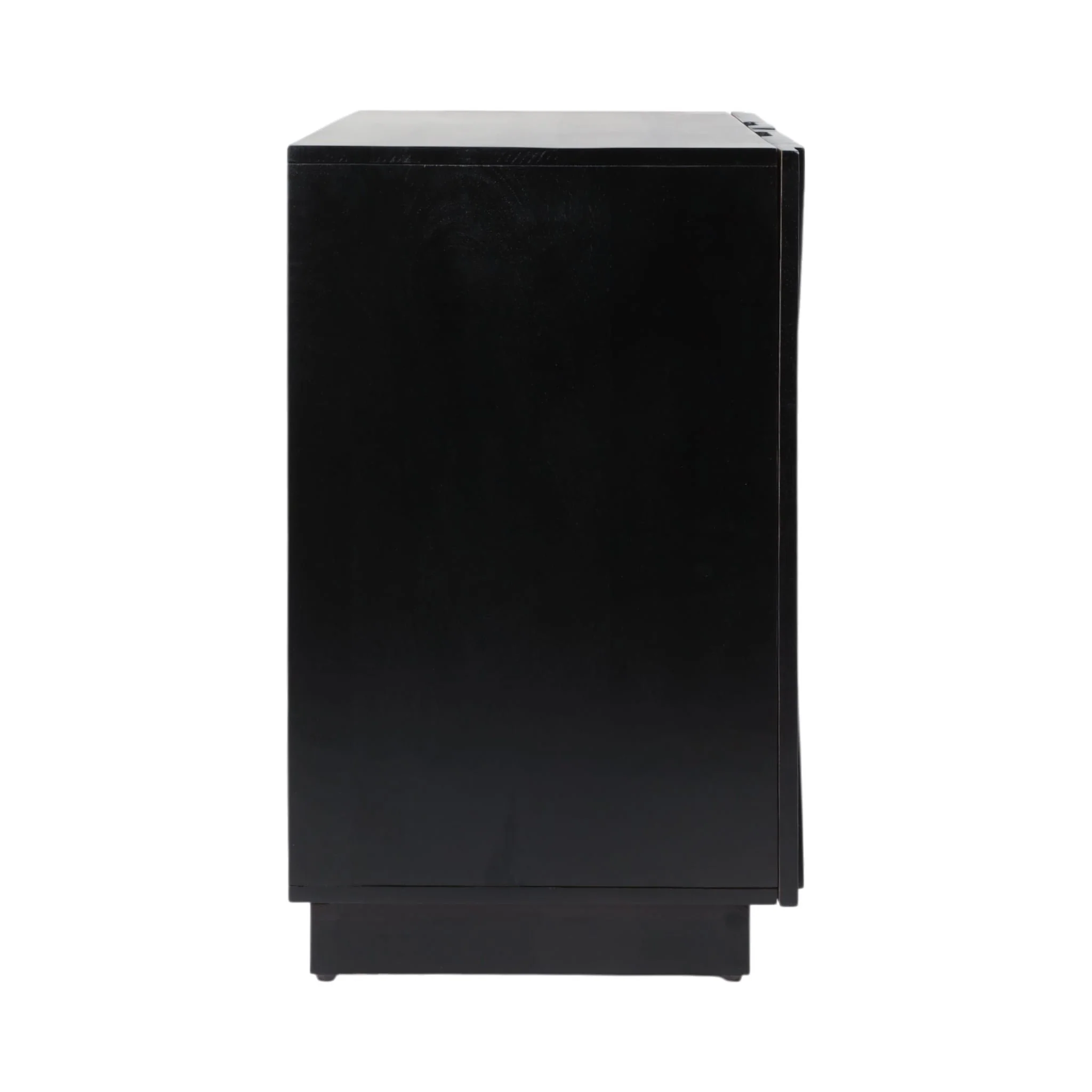 32x30" Half Circle 2-door Cabinet, Black - Image 3