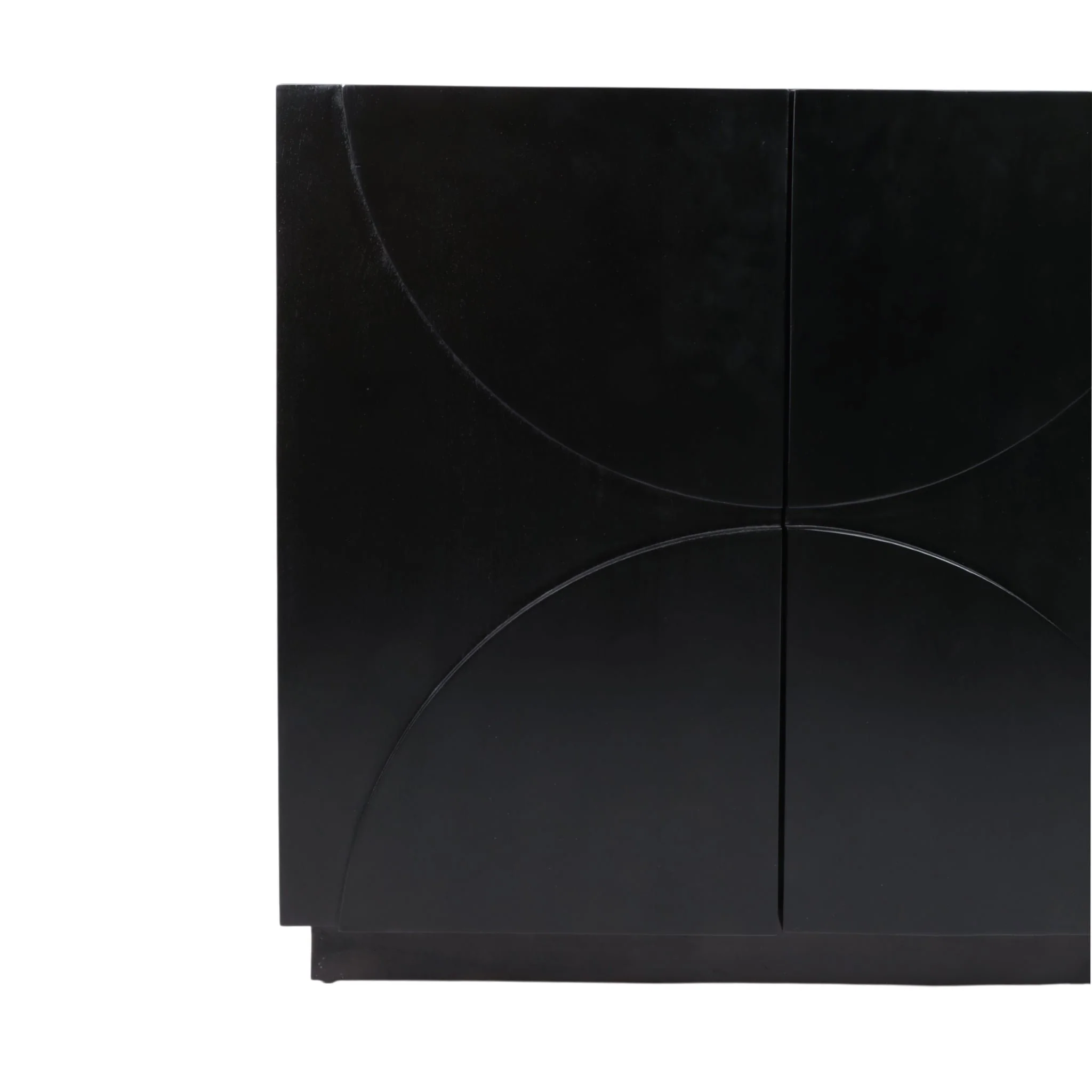 32x30" Half Circle 2-door Cabinet, Black - Image 6