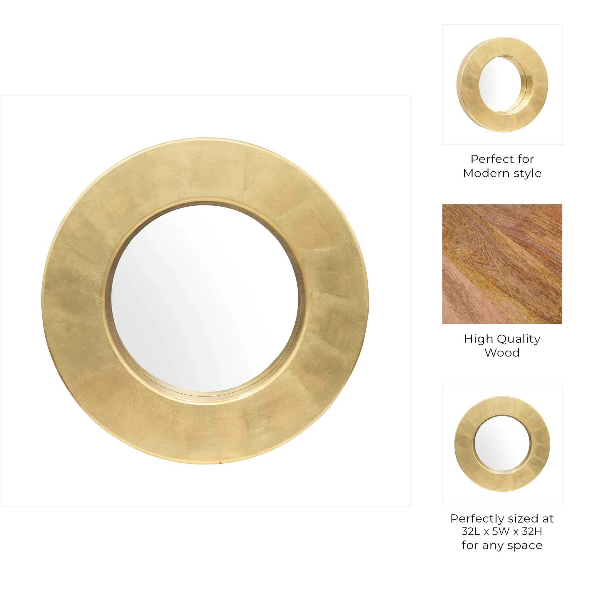 32x32, Gold Disc Mirror - Image 7