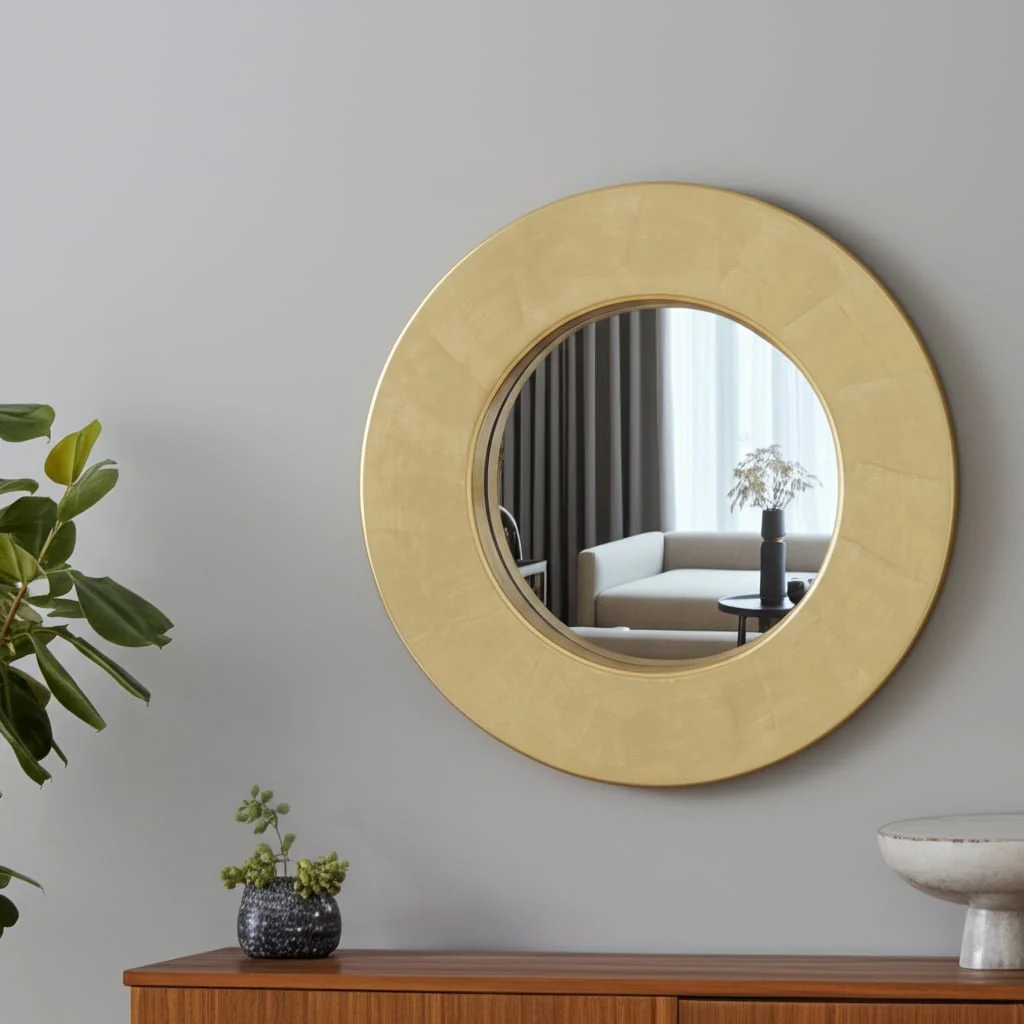 32x32, Gold Disc Mirror - Image 9