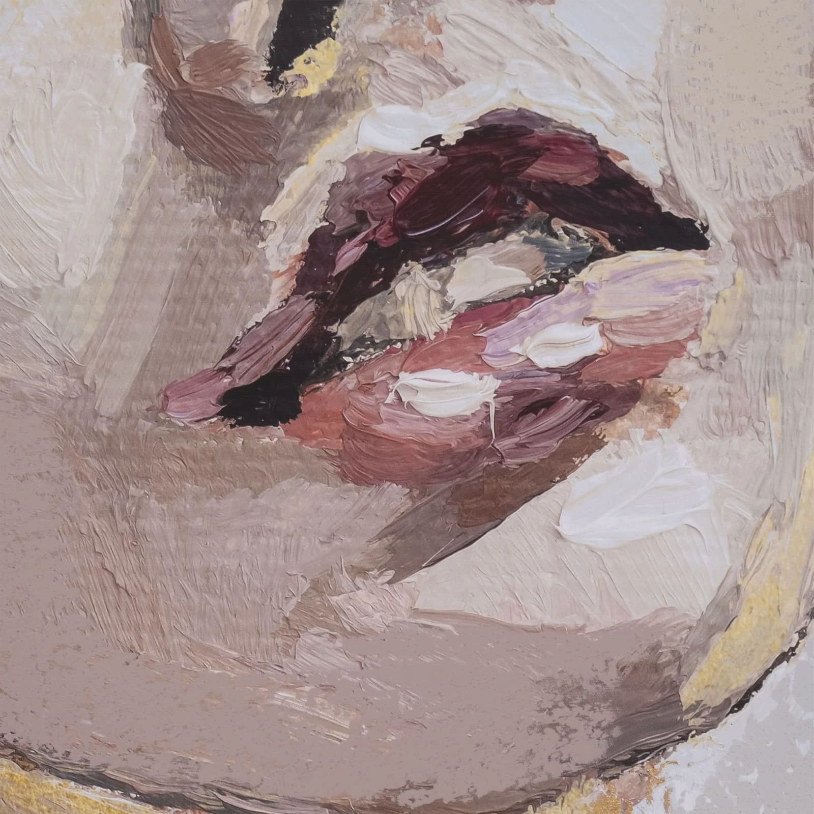 32x48 Framed Handpainted Gold Leaf Portrait - Image 3