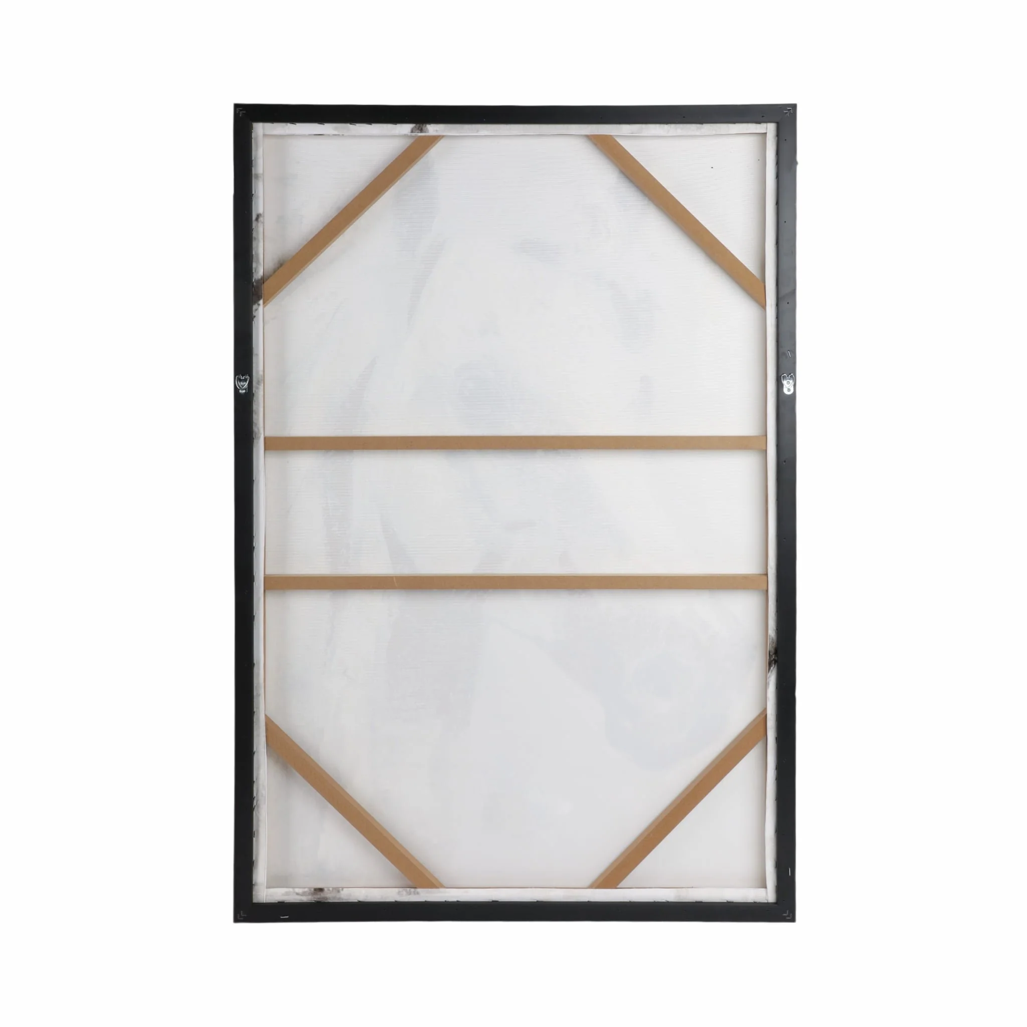 32x48 Framed Handpainted White Horse - Image 6
