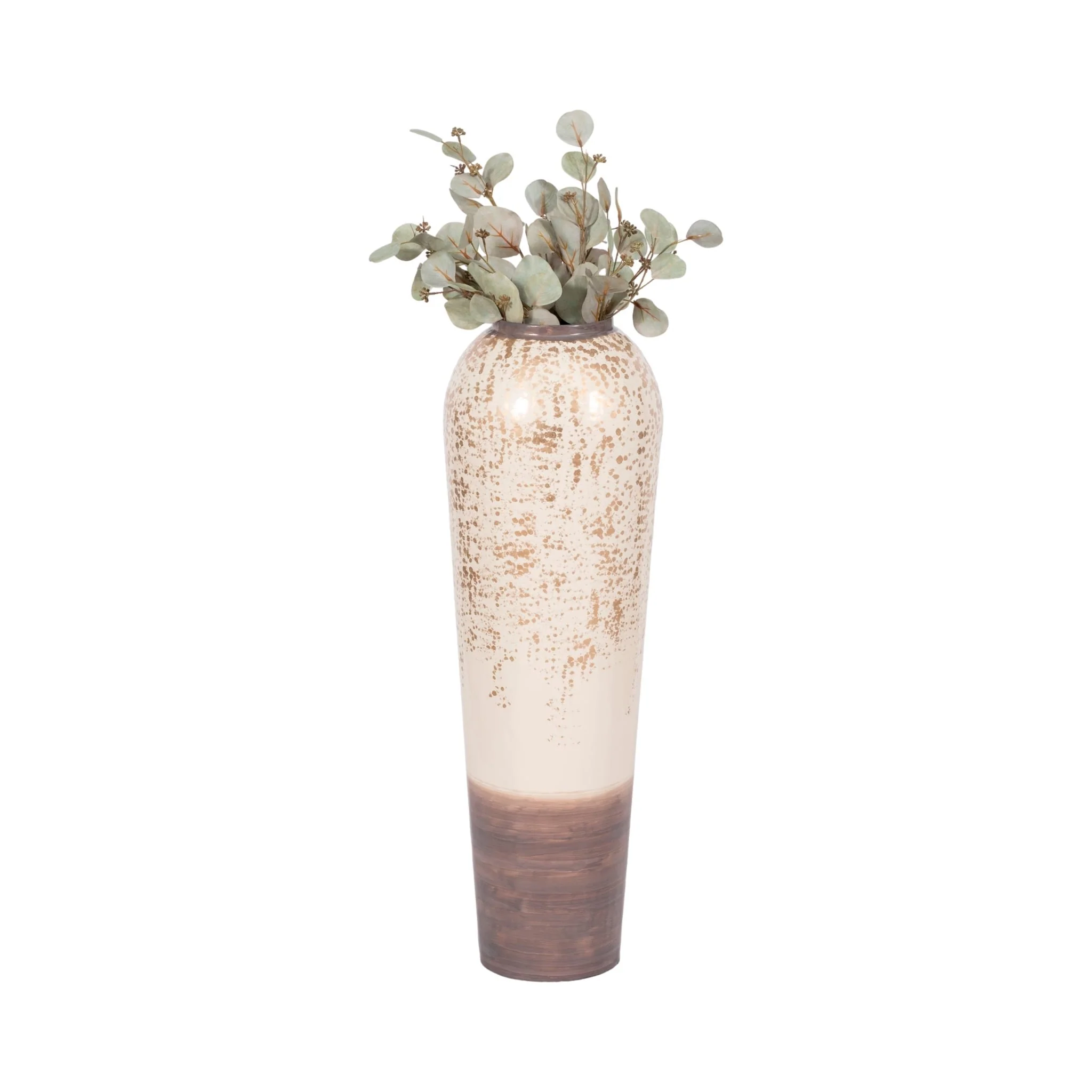 33" Opulence Metal Floor Vase, Grey Multi - Image 2