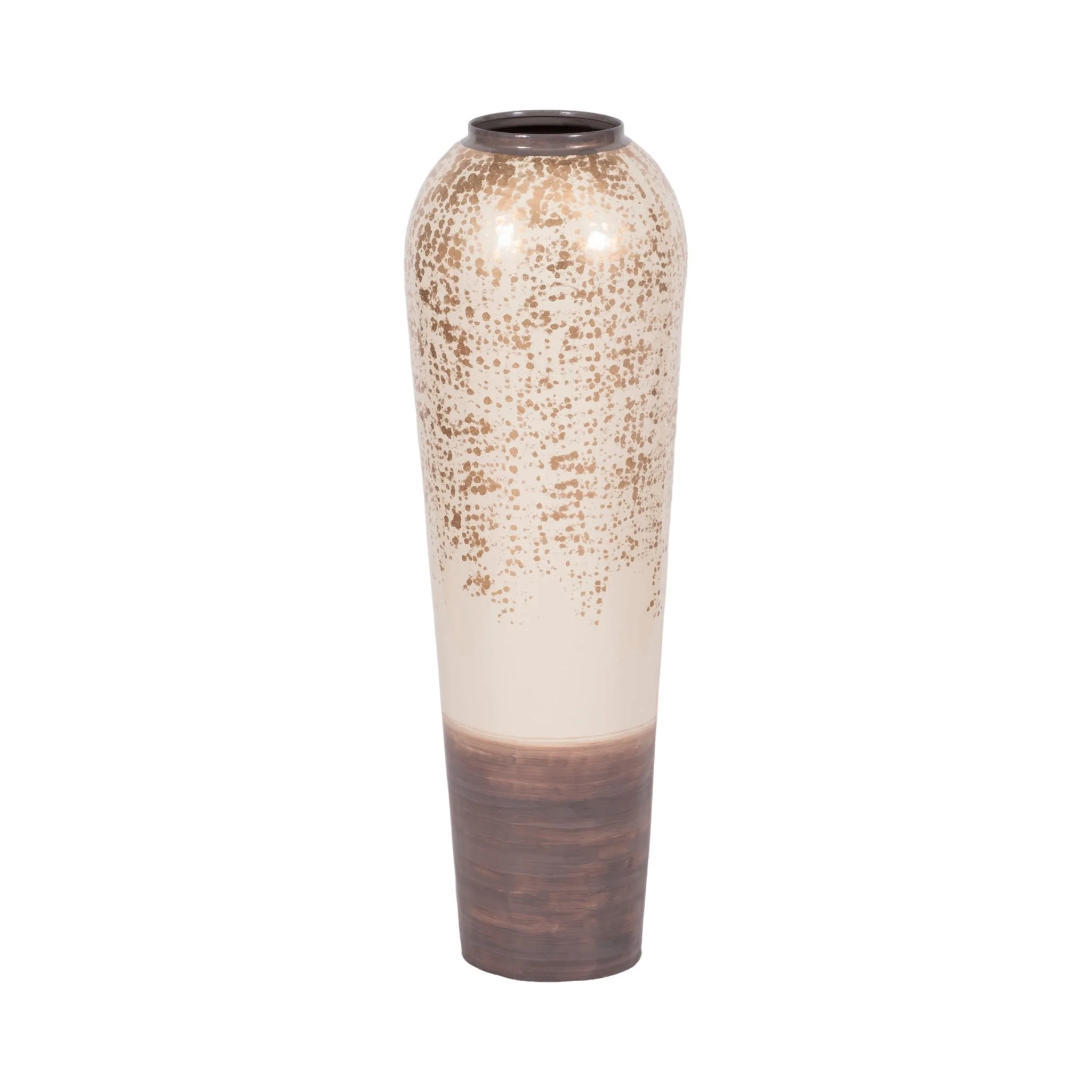 33" Opulence Metal Floor Vase, Grey Multi - Image 3