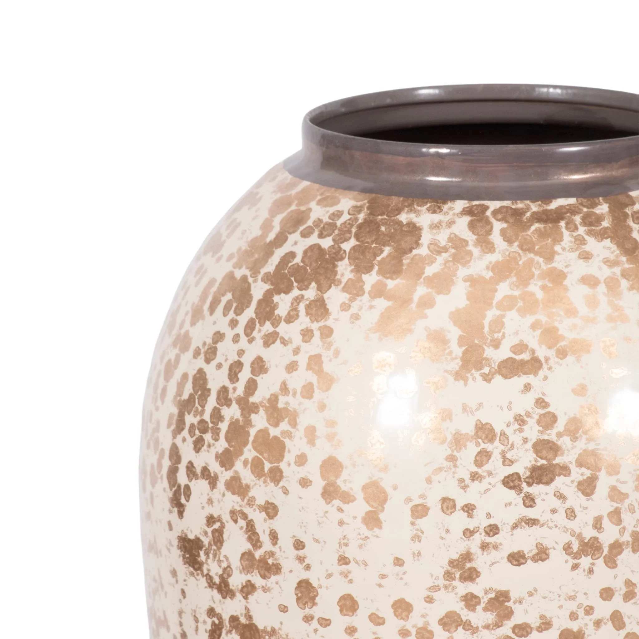 33" Opulence Metal Floor Vase, Grey Multi - Image 4