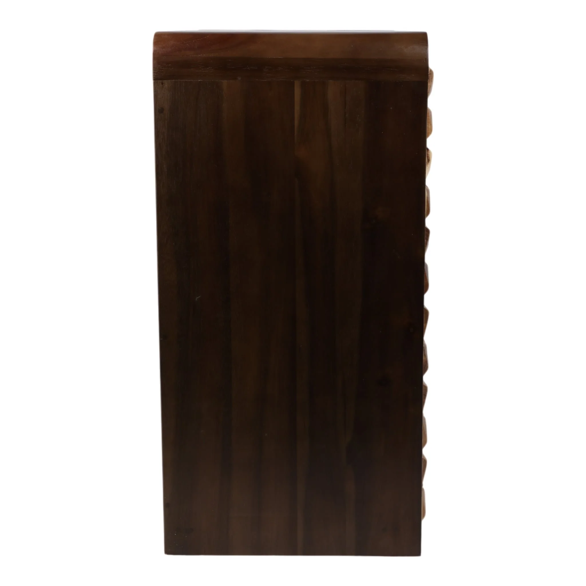33" Teakwood Geo Detail 2-door Cabinet, Natural - Image 3