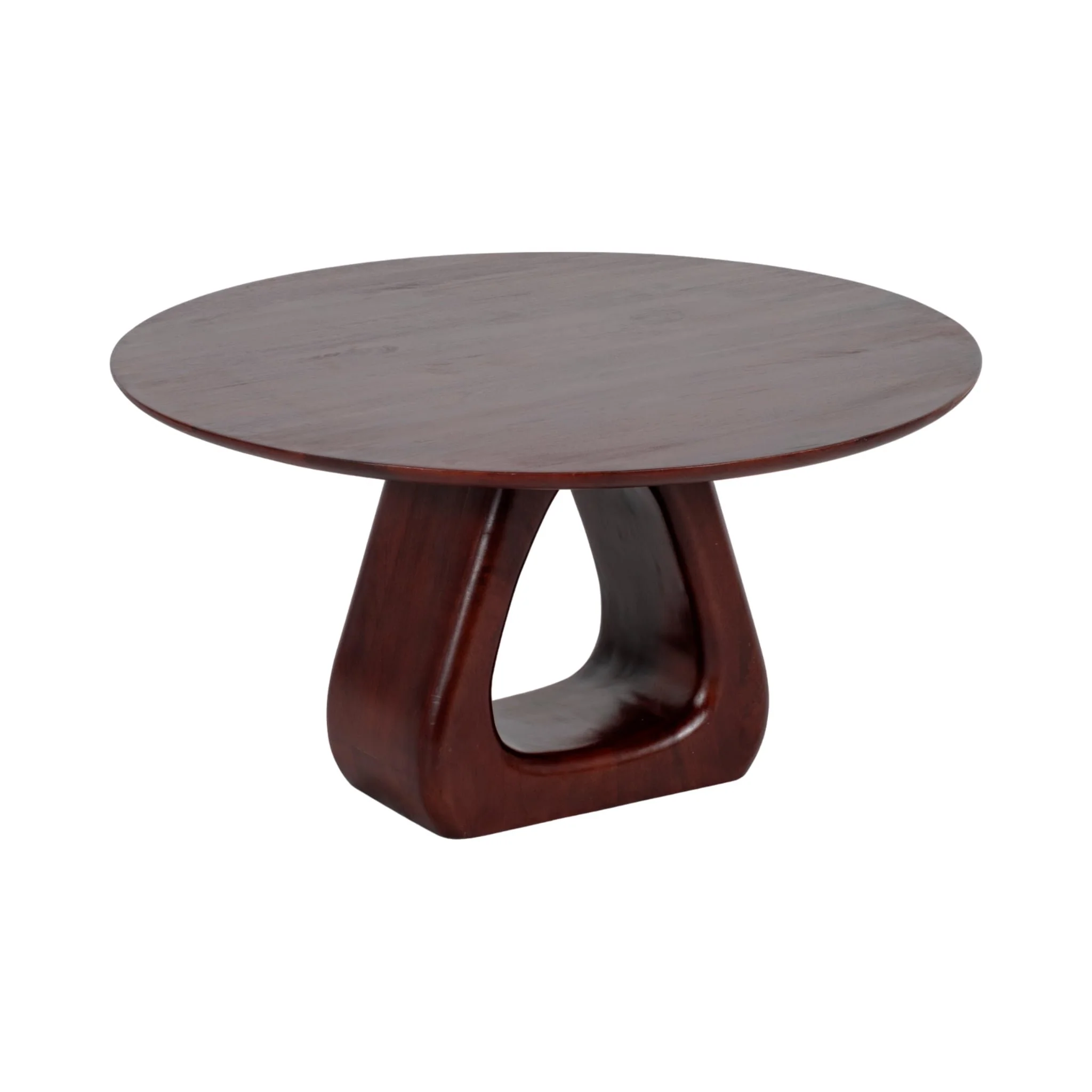 34" Cut-out Base Coffee Table, Walnut - Image 2