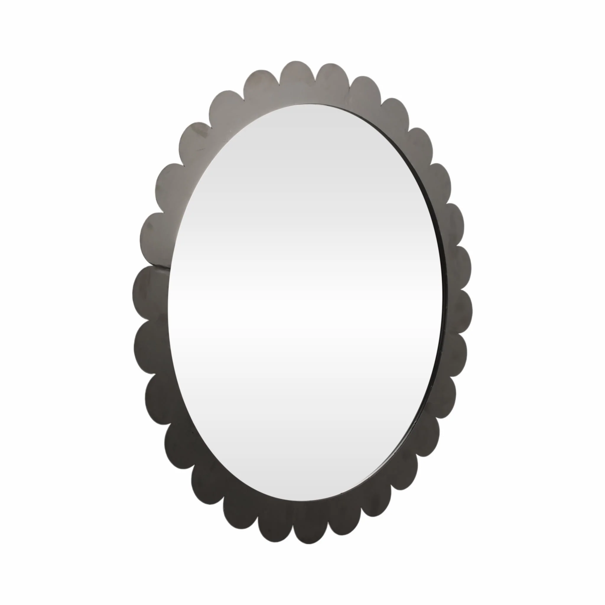34" Scallop Border Mirror, Black - Image 2