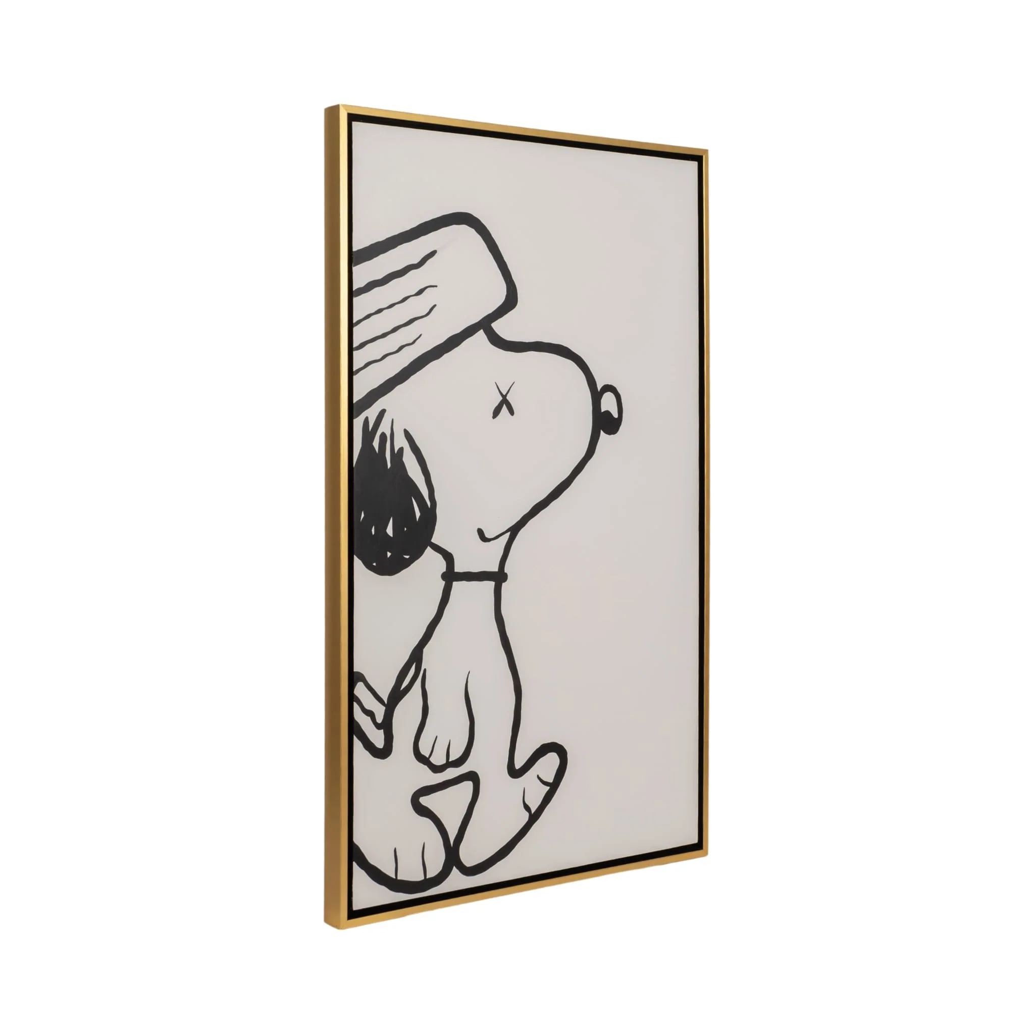 35x59 Hand Painted Beagle, Blk/wht - Image 2