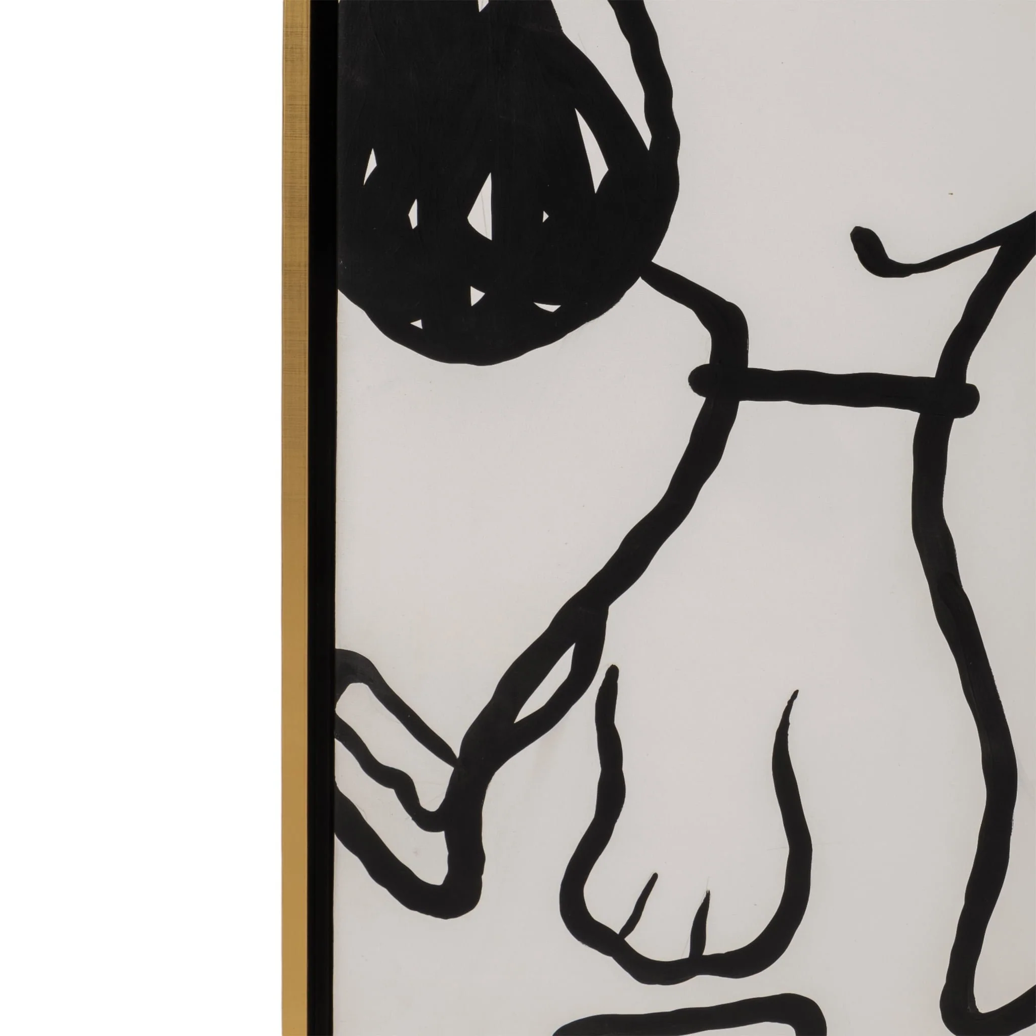 35x59 Hand Painted Beagle, Blk/wht - Image 6