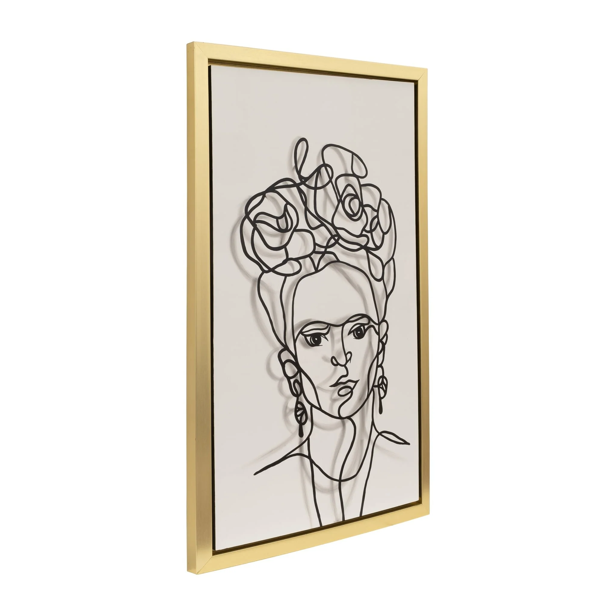 35x59, Hand Painted Frida Illusion, Wht/blk - Image 2