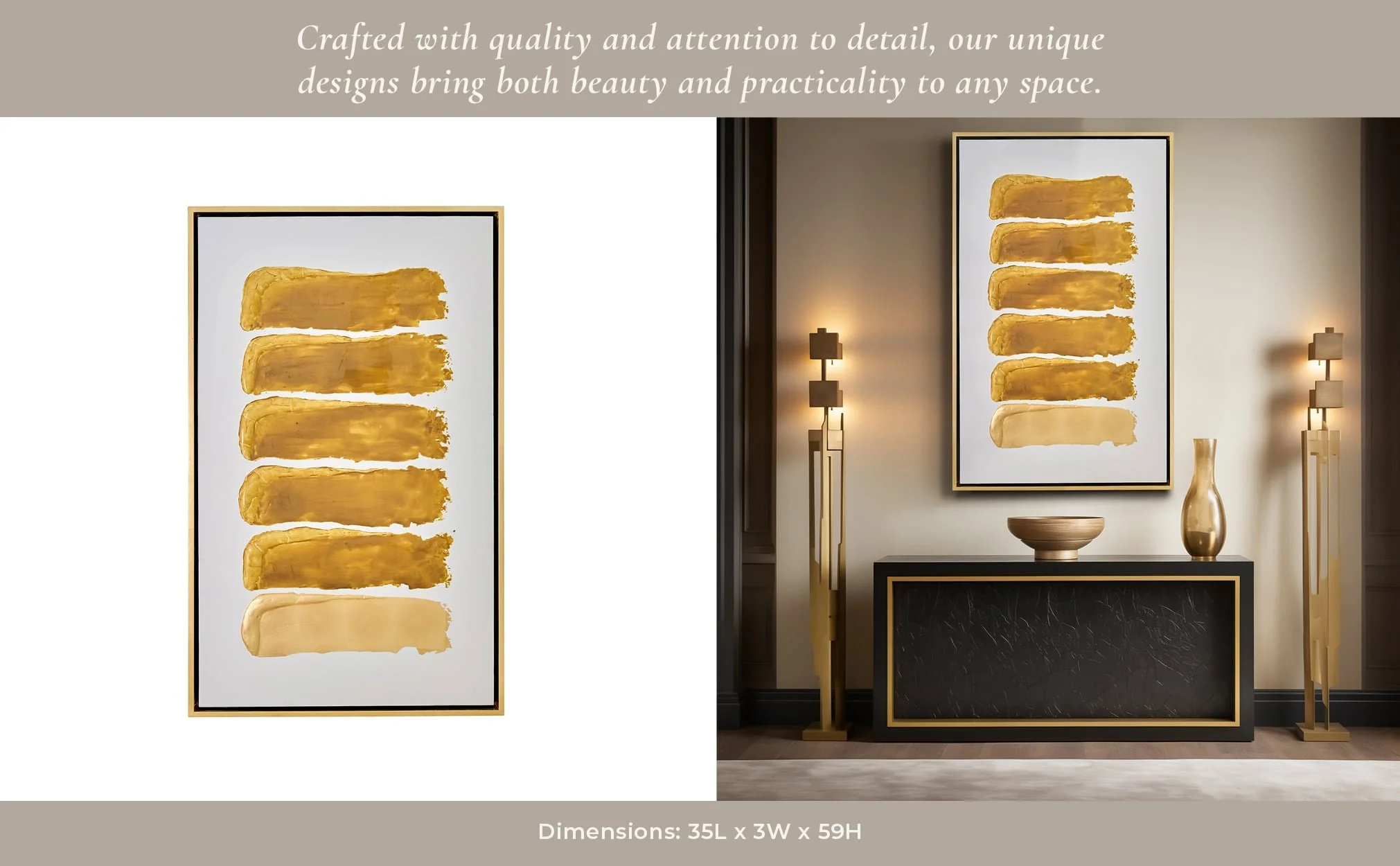 35x59, Hand Painted Gold Leaf Ingot Box - Image 12