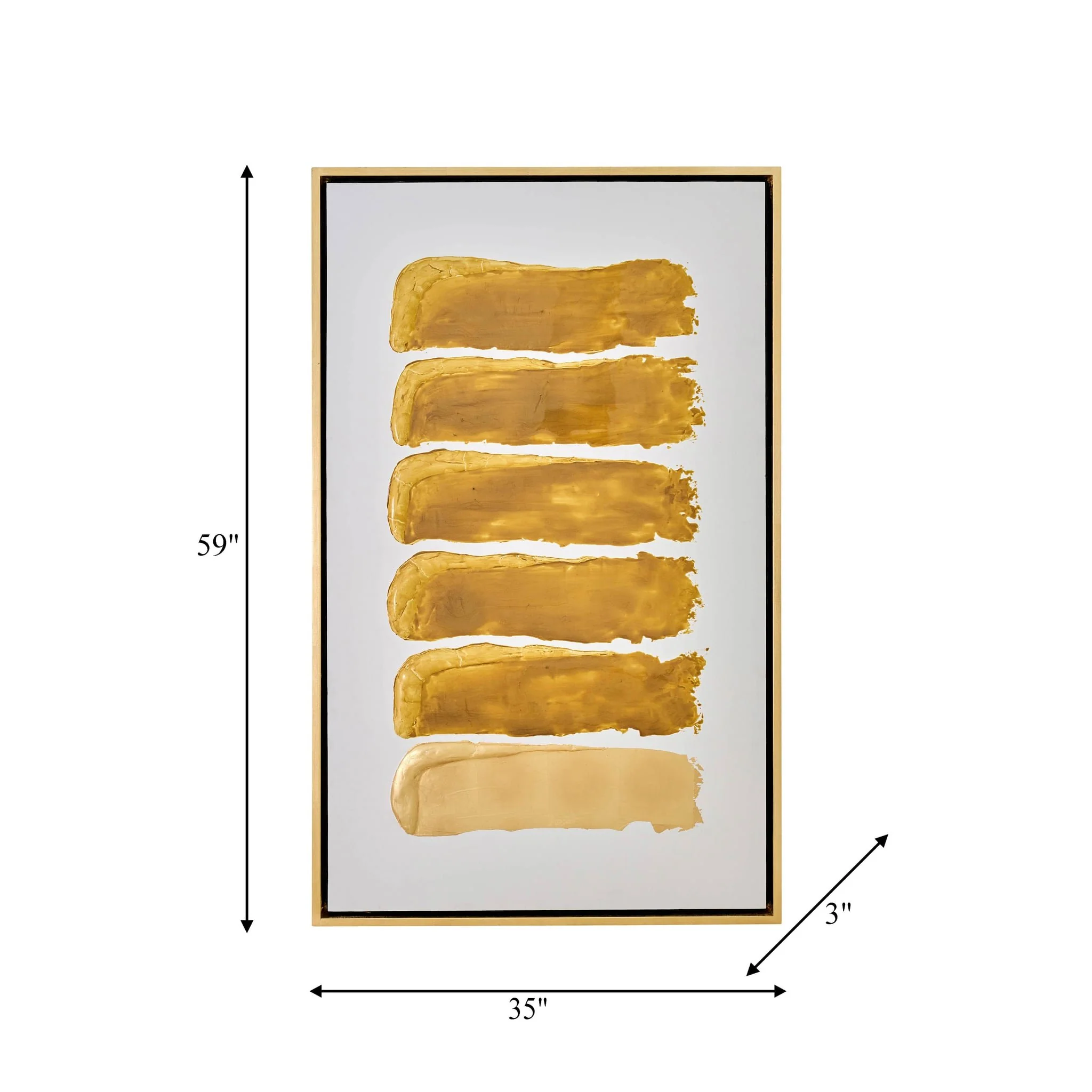 35x59, Hand Painted Gold Leaf Ingot Box - Image 8