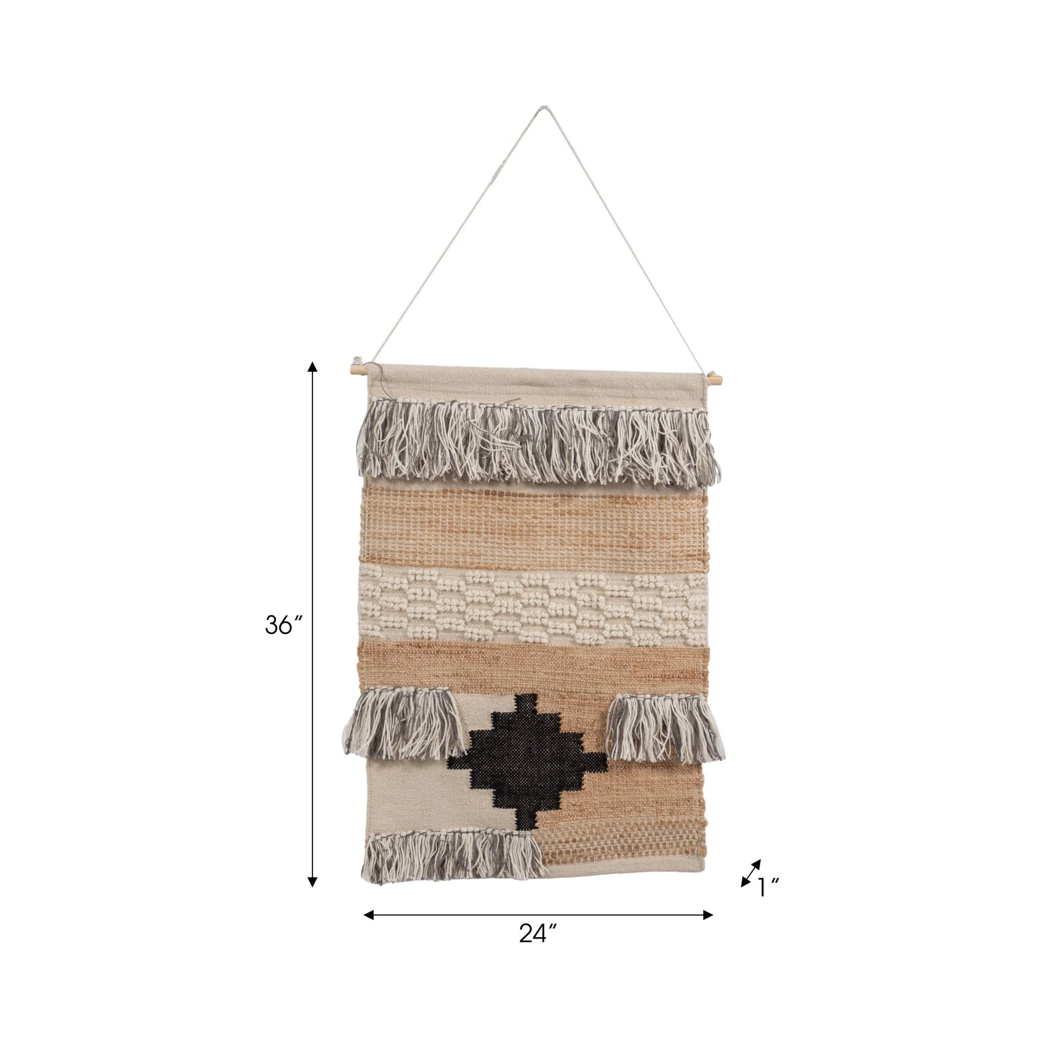 36" Aztec Natural Wall Hanging - Image 2