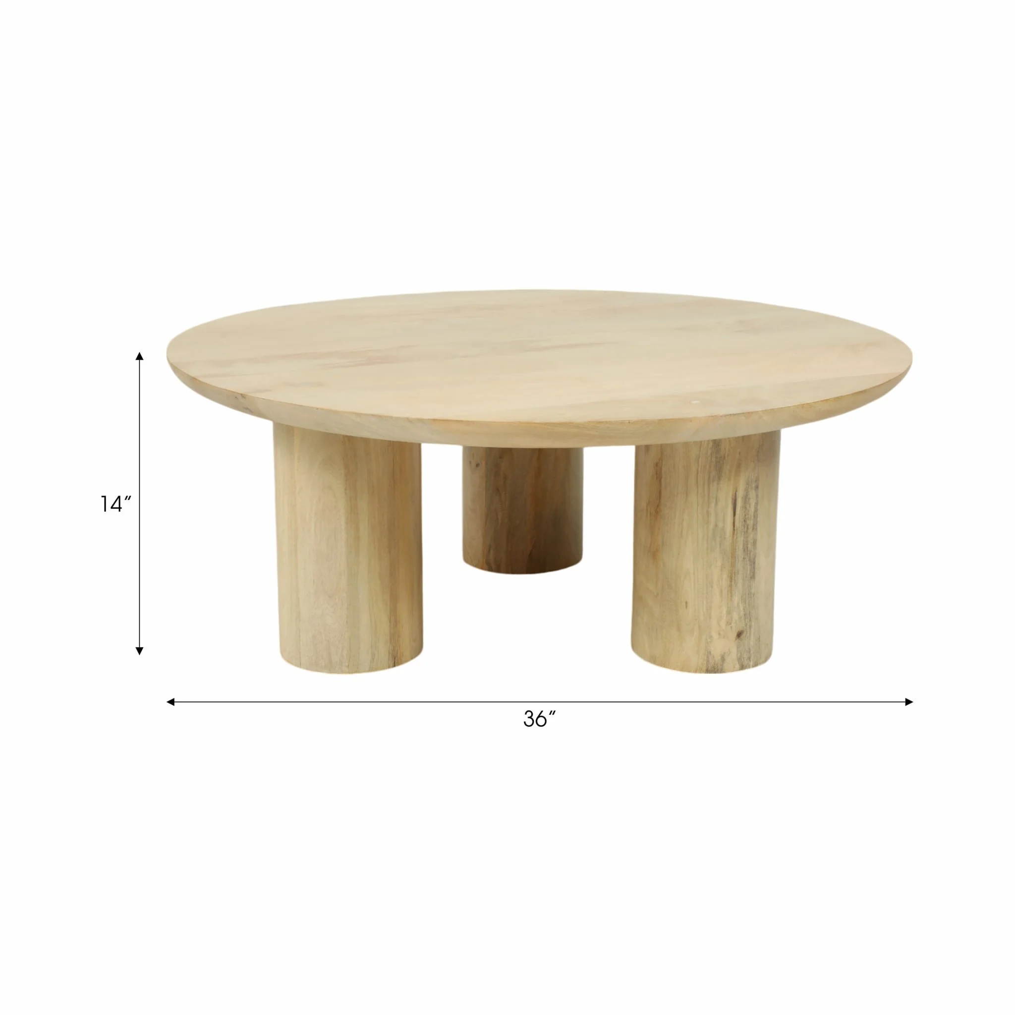 36" Boho Coffee Table, Natural, Kd - Image 8