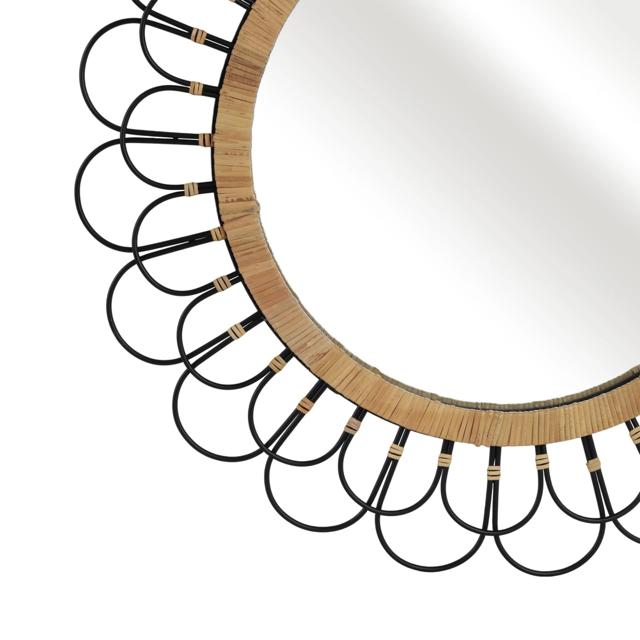 36" Daisy Wall Mirror, Black - Image 4