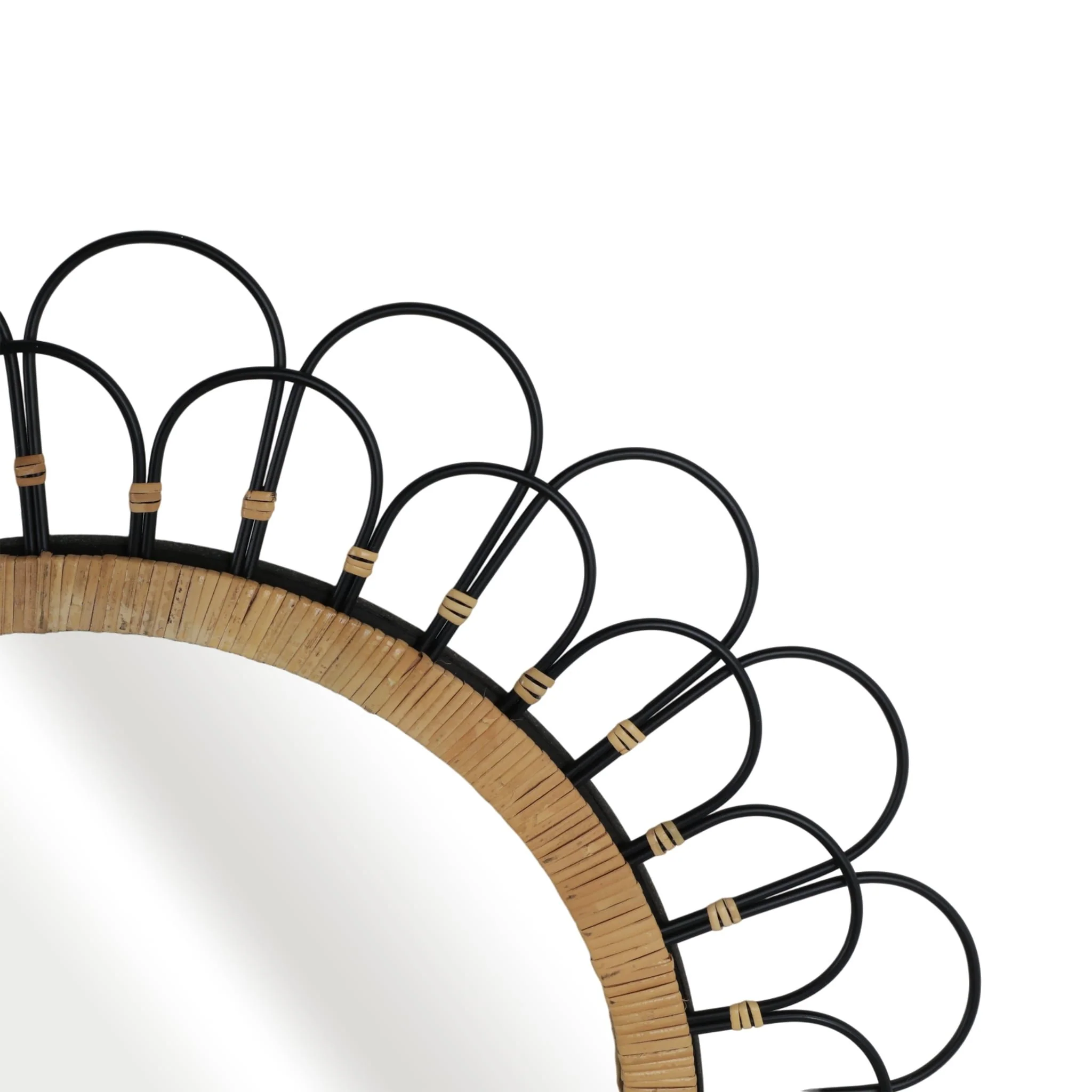 36" Daisy Wall Mirror, Black - Image 5