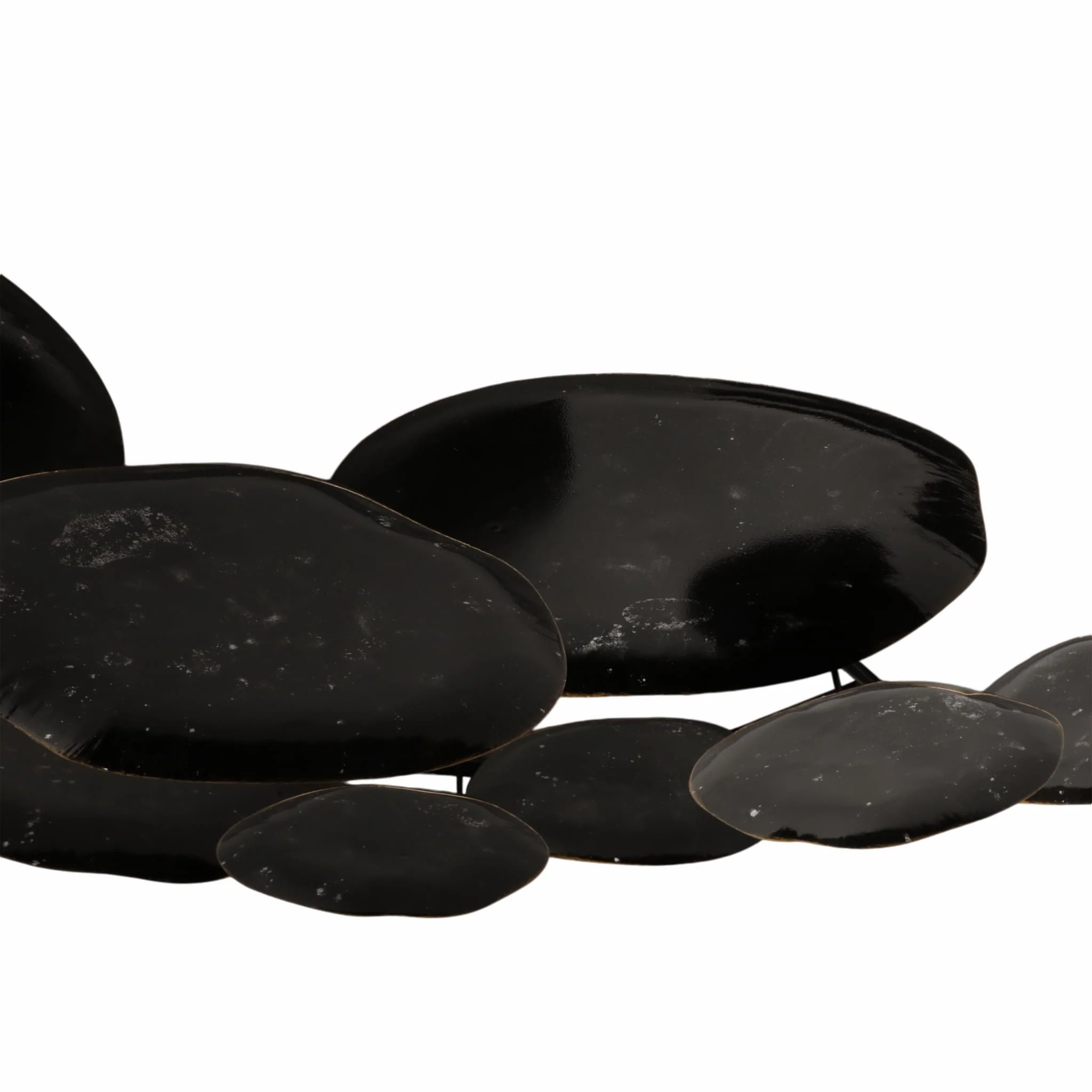 36" Gold Rimmed Discs Metal Wall Decor, Black/gold - Image 5