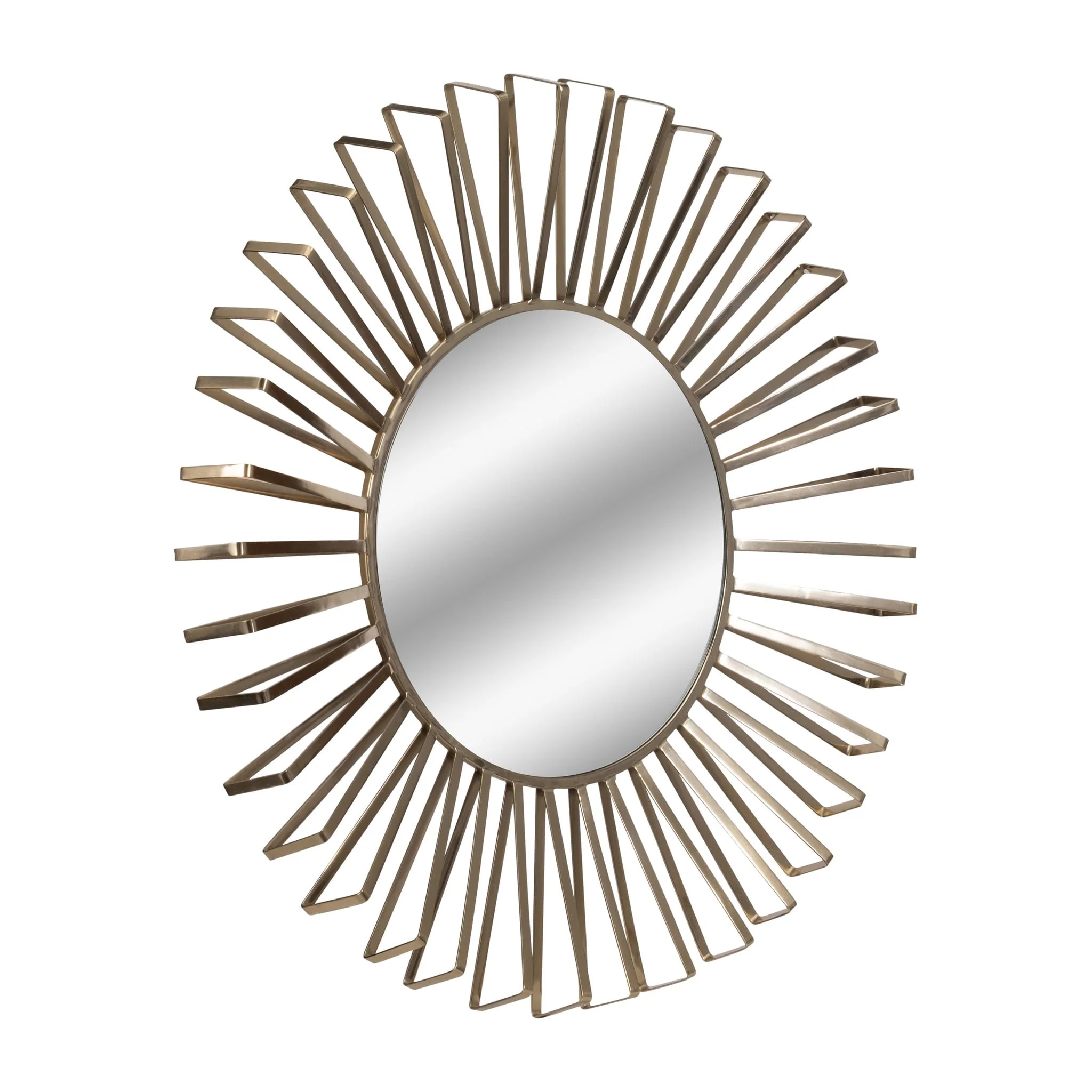 36" Metal, Burst Wall Mirror, Gold Wb - Image 2