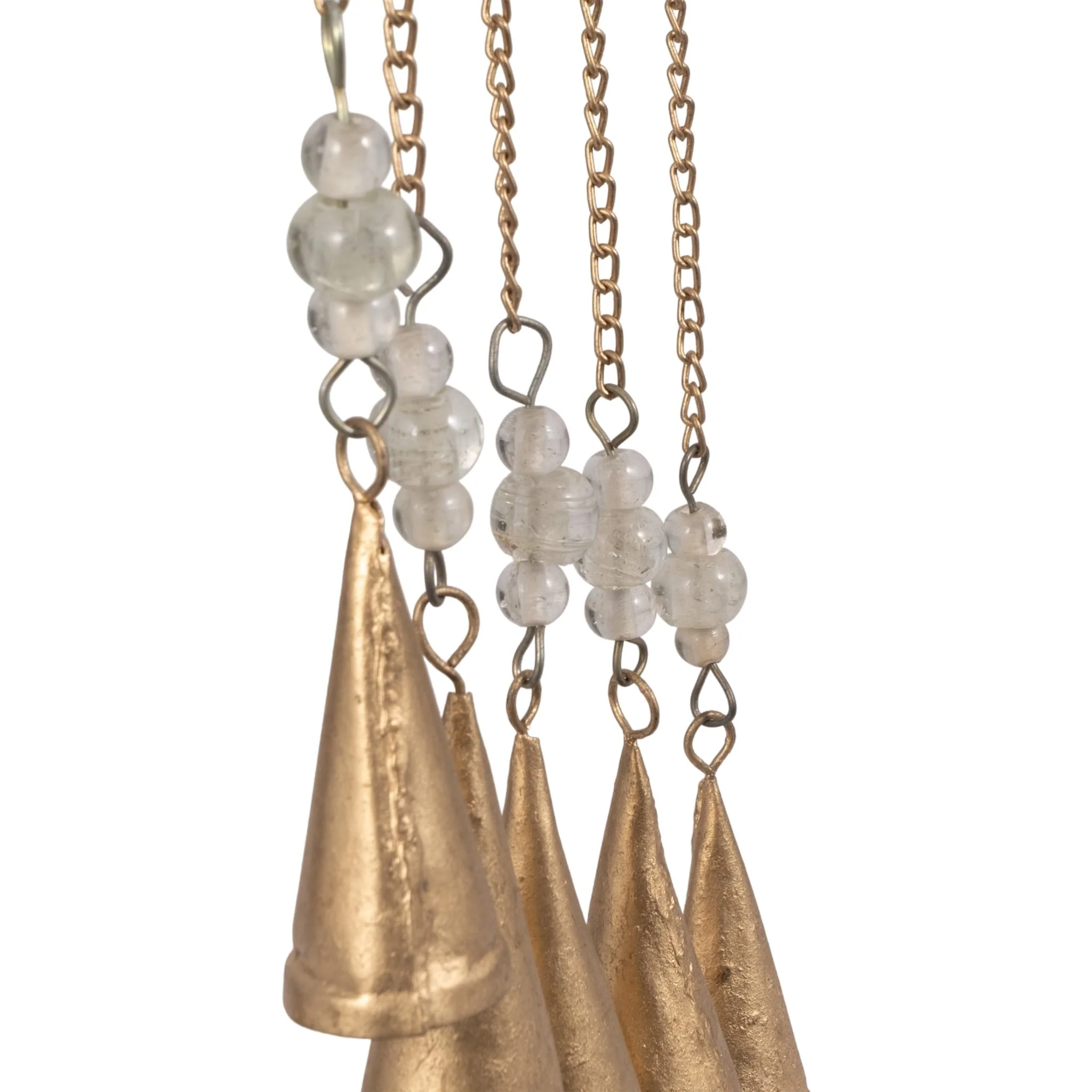 36" Mosaic Dove With Bells, Silver/gold - Image 4