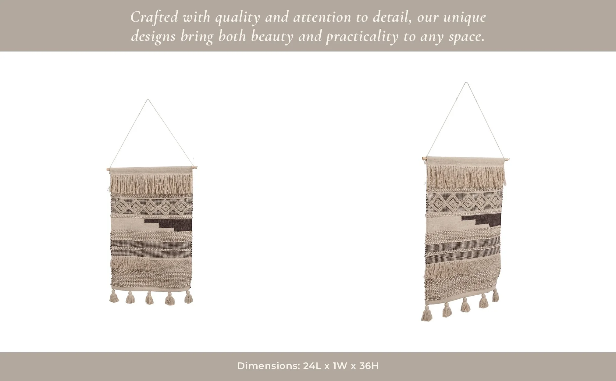 36" Woven Natural Wall Hanging - Image 11