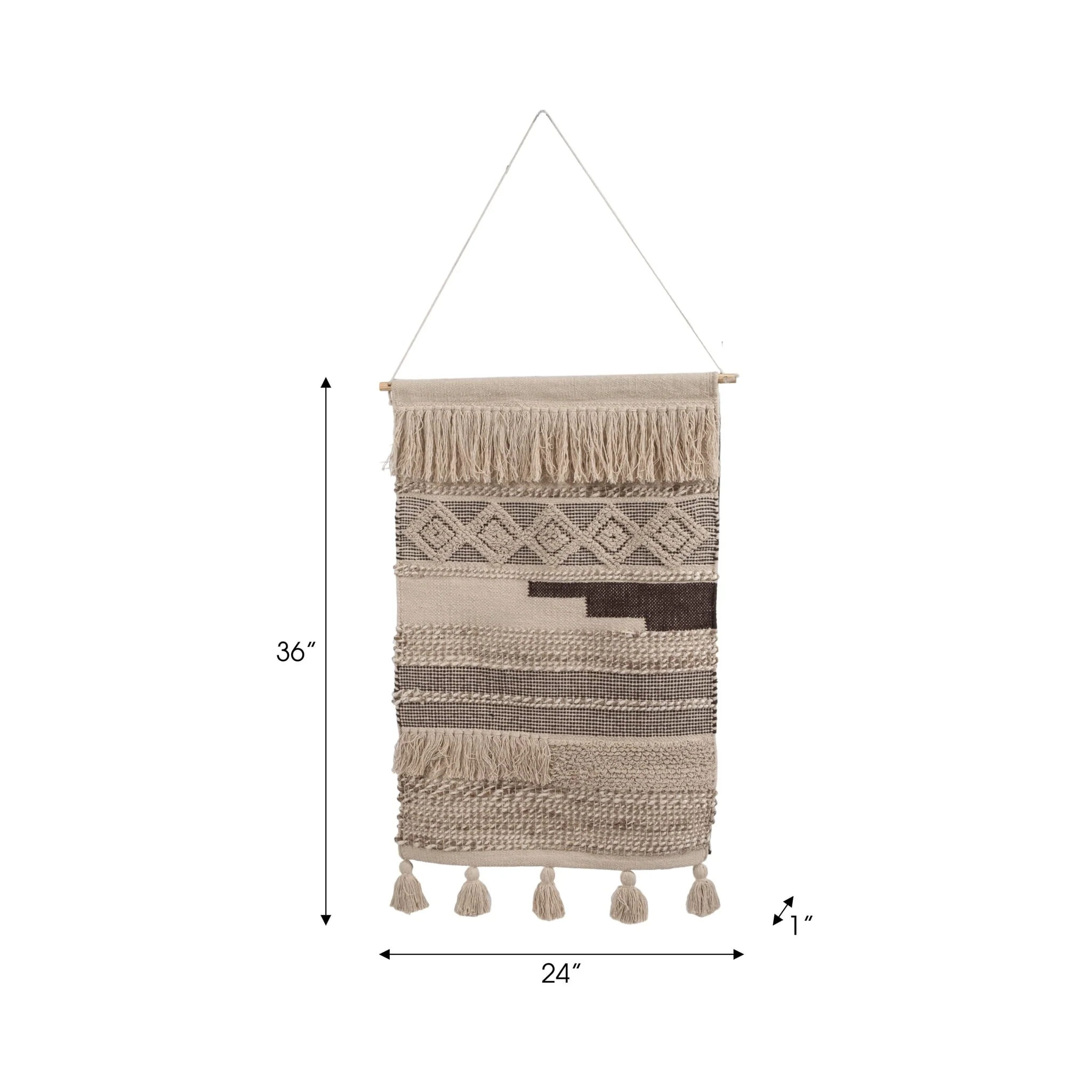 36" Woven Natural Wall Hanging - Image 6