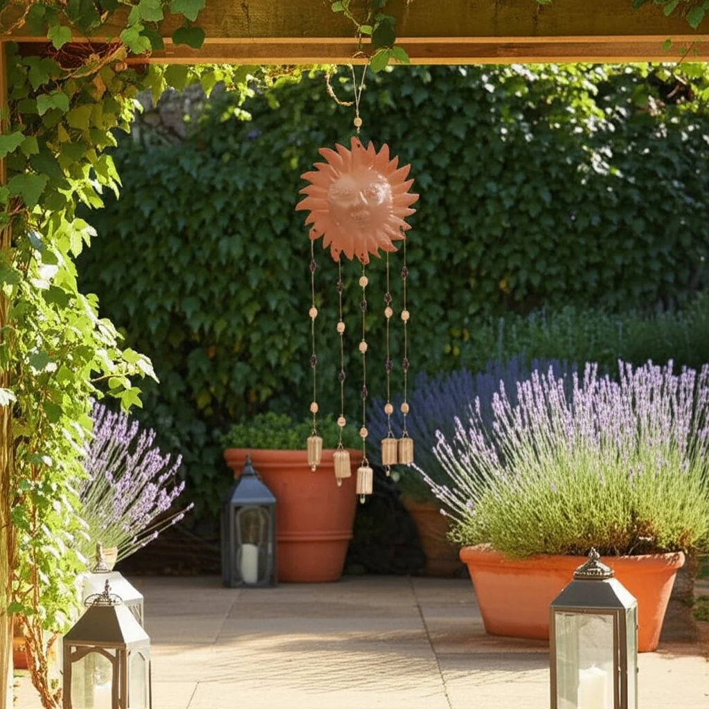 36x10" Terracotta Sunshine Chime, Brown - Image 11