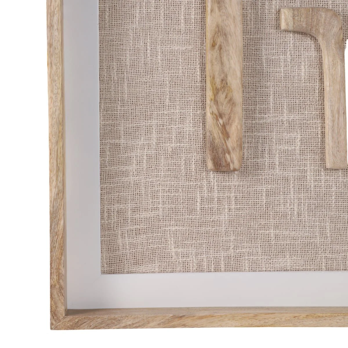 36x30" Wood&fabric Mix-media Abstrct Wall Art,brw - Image 4