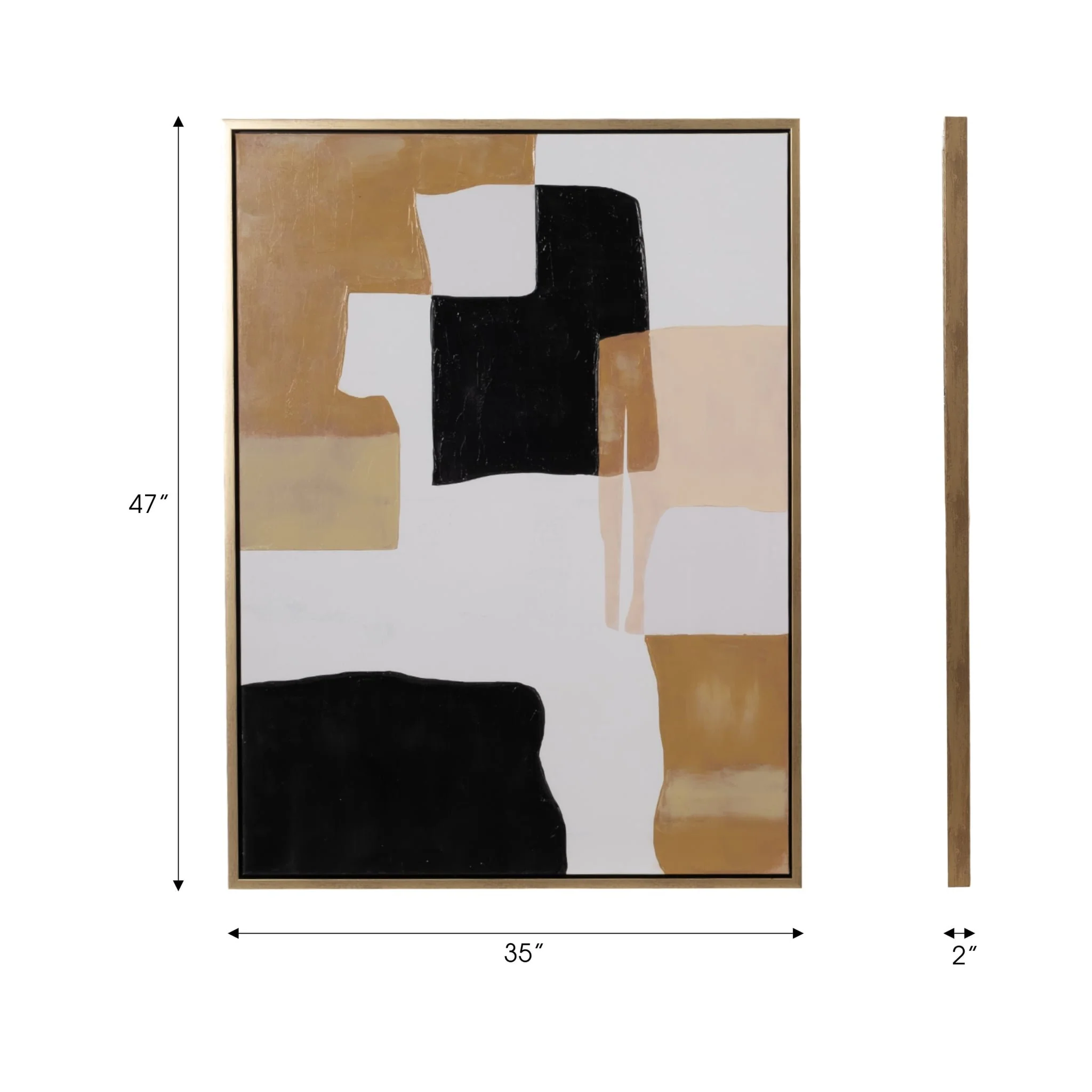 36x48 S/2 Framed Handpainted  Abstract, Multi - Image 9