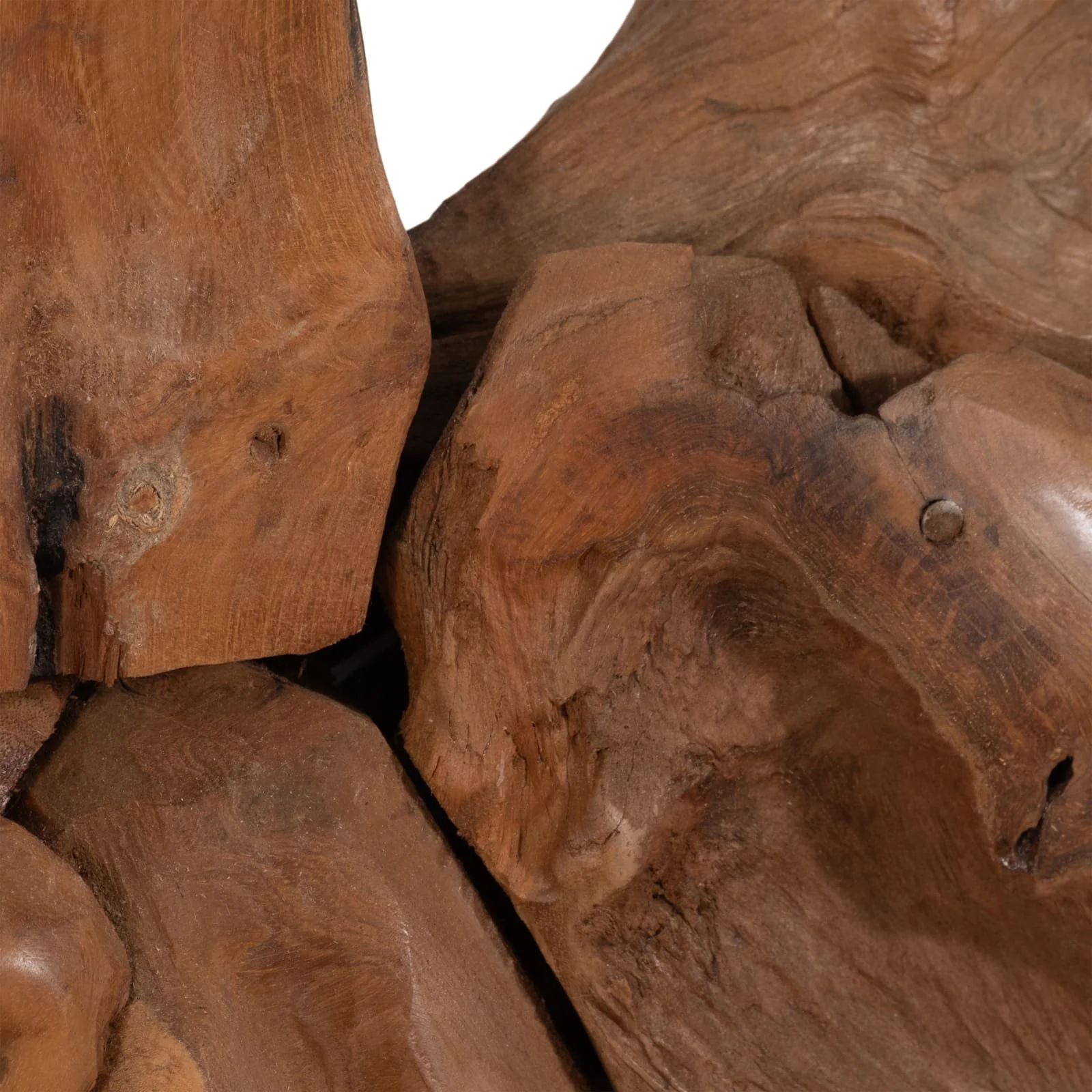 37" Teak Wood Horse Head, Natural - Image 5