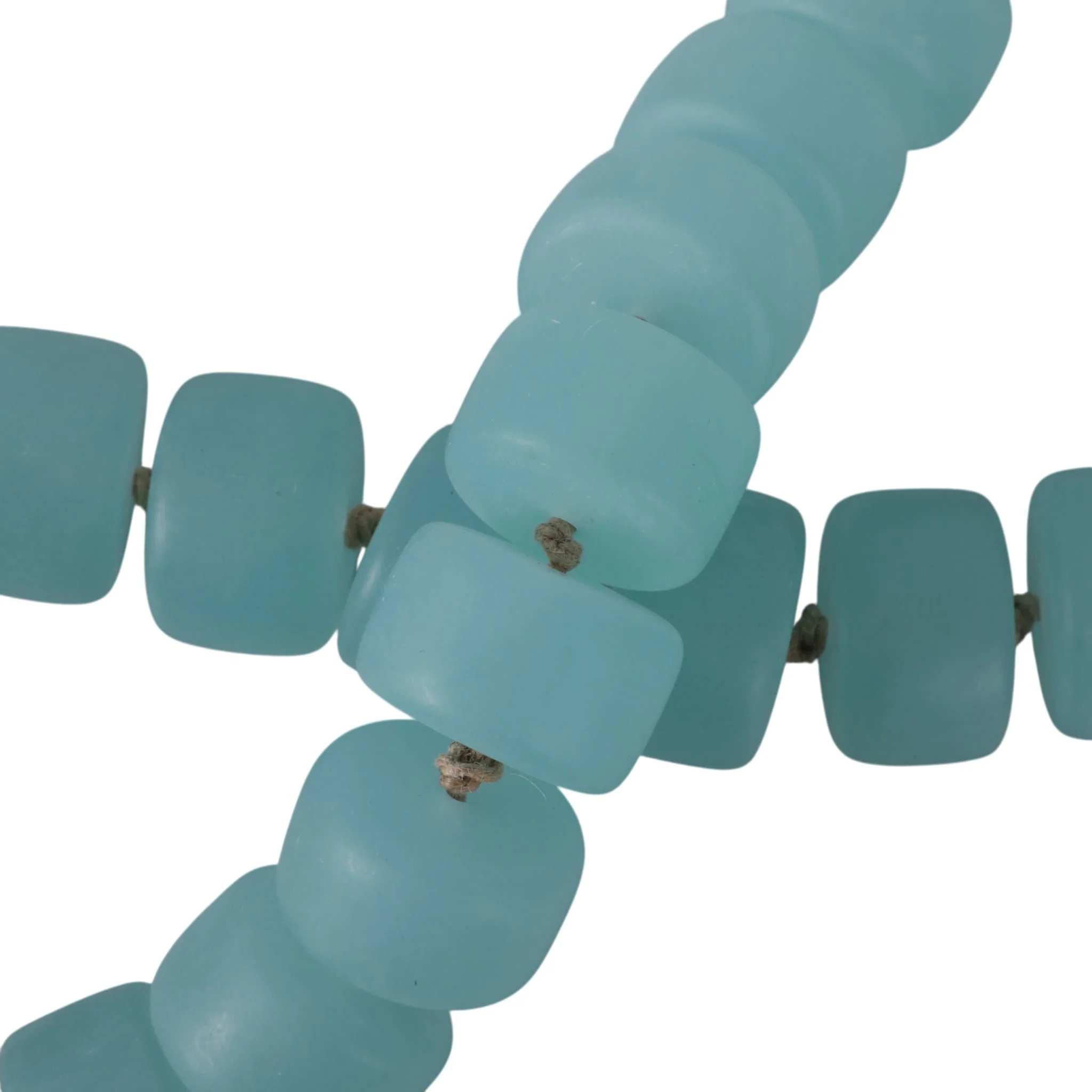 38" Cylinder 1" Resin Beaded Garland, Blue - Image 7
