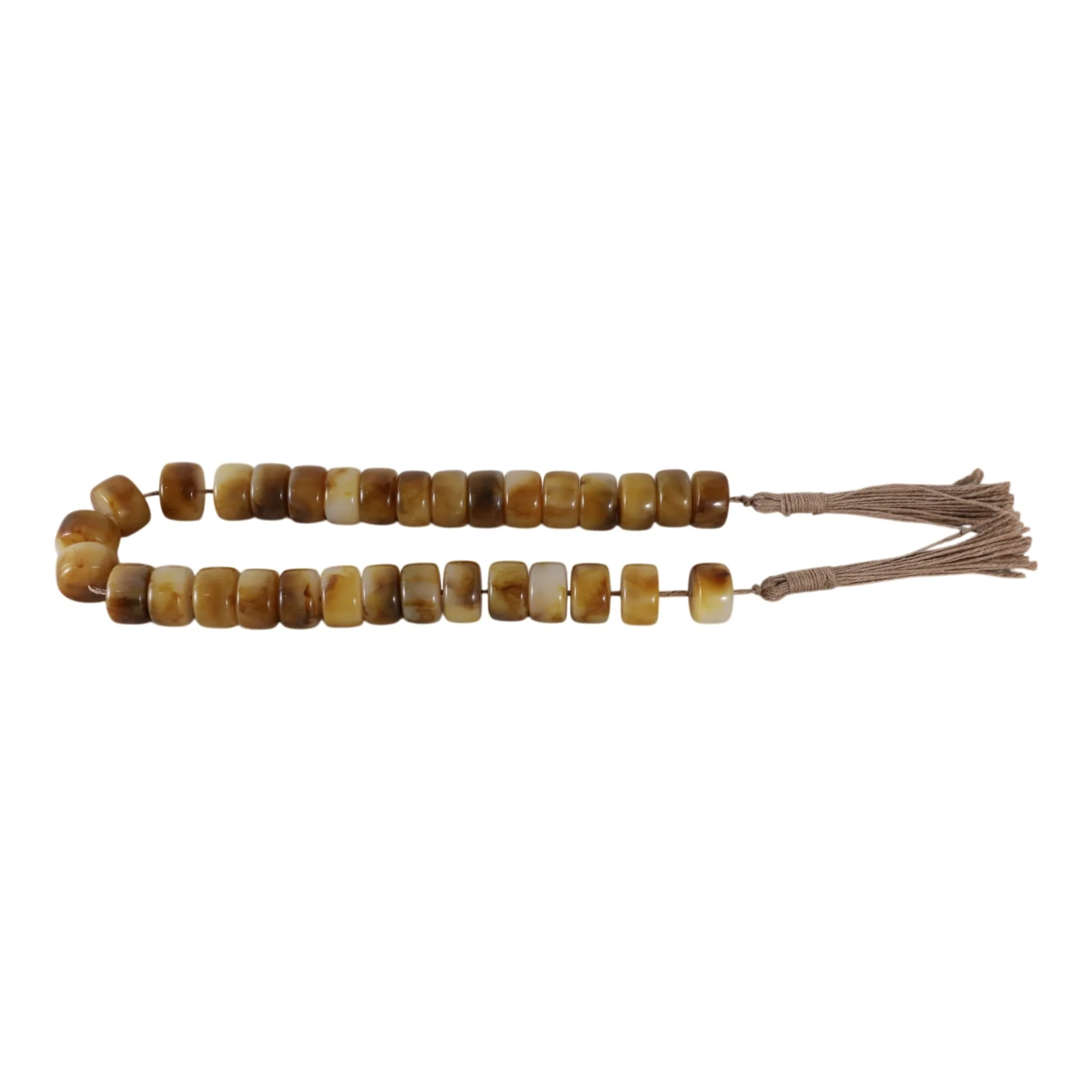 38" Cylinder 1" Resin Beaded Garland, Brown - Image 4