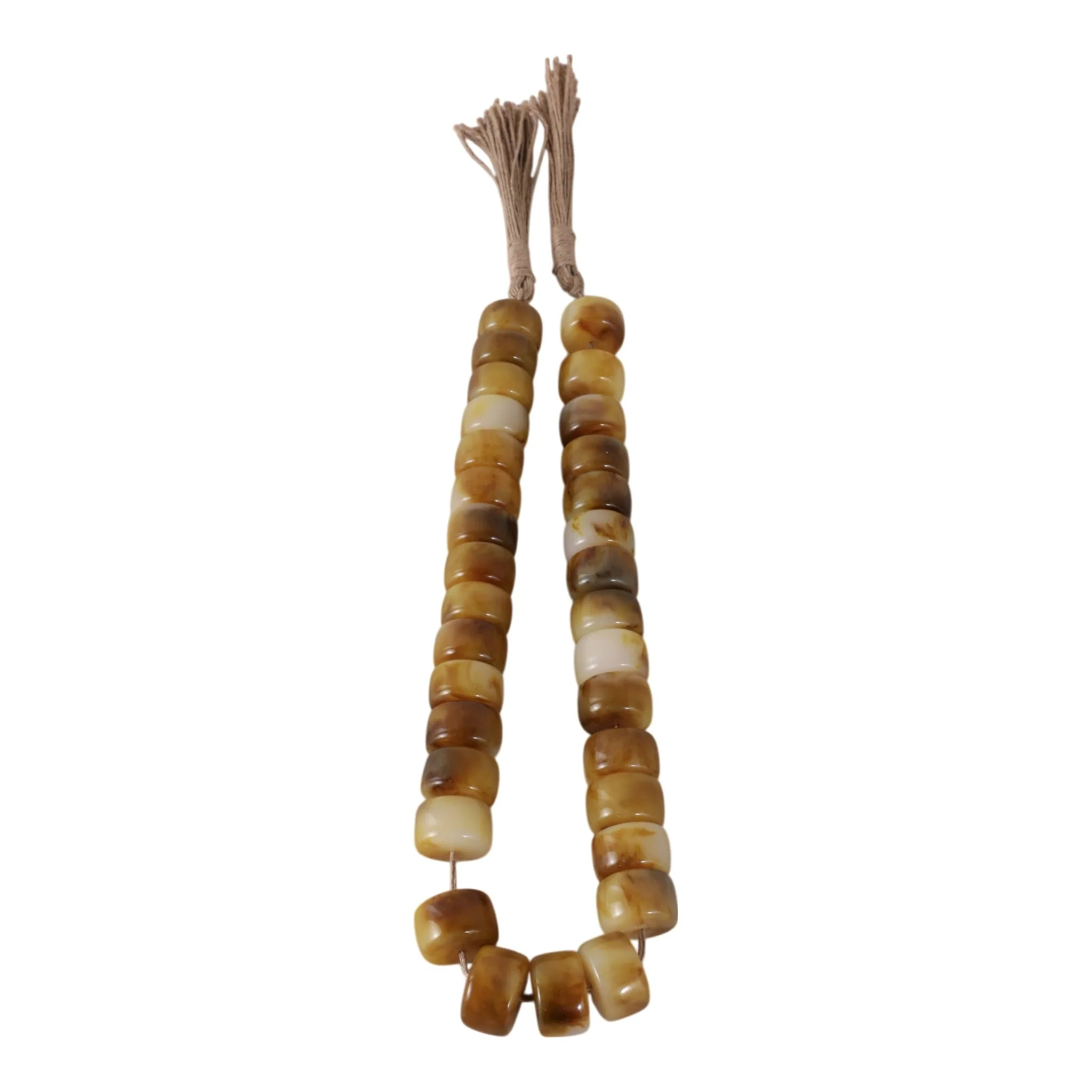 38" Cylinder 1" Resin Beaded Garland, Brown - Image 5