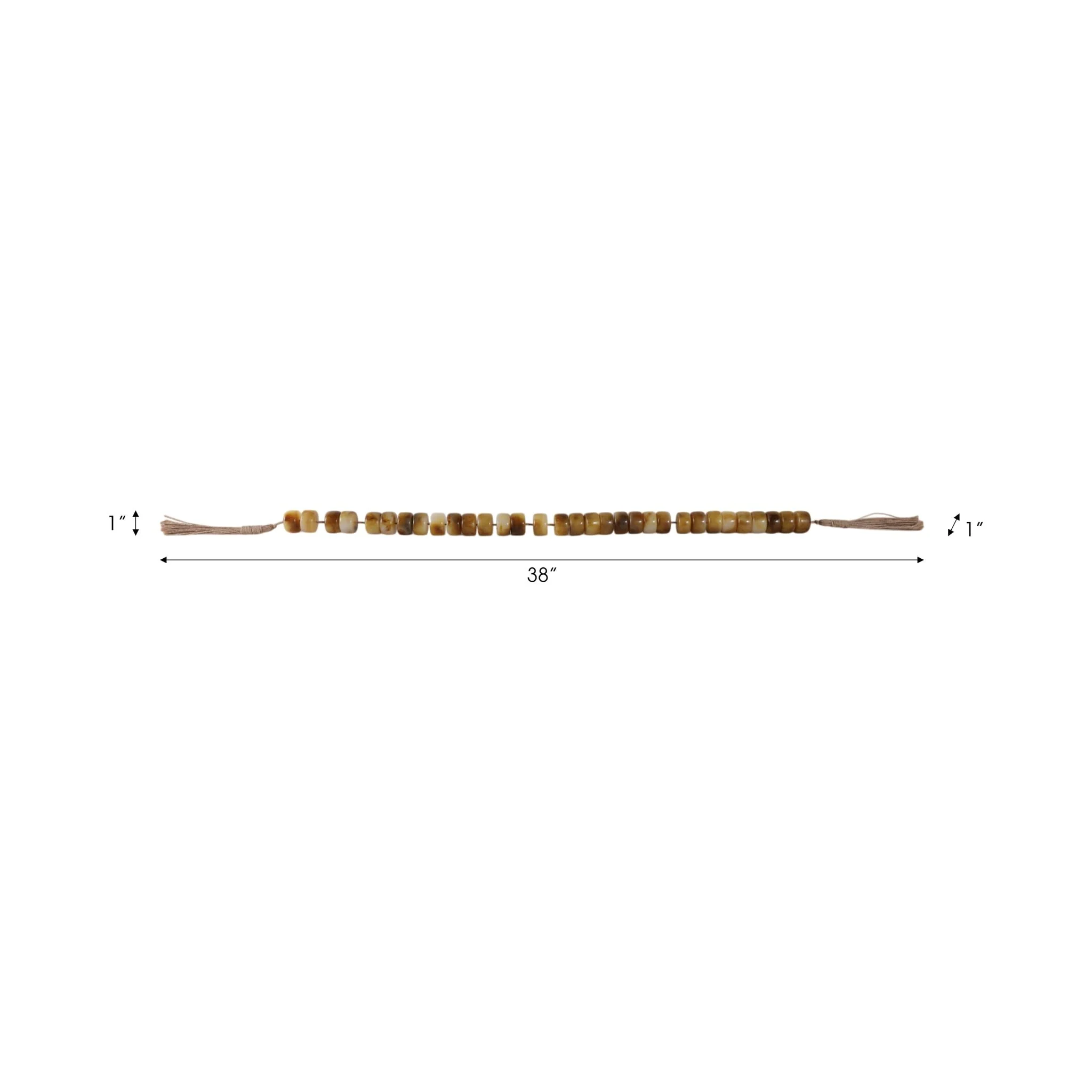 38" Cylinder 1" Resin Beaded Garland, Brown - Image 8