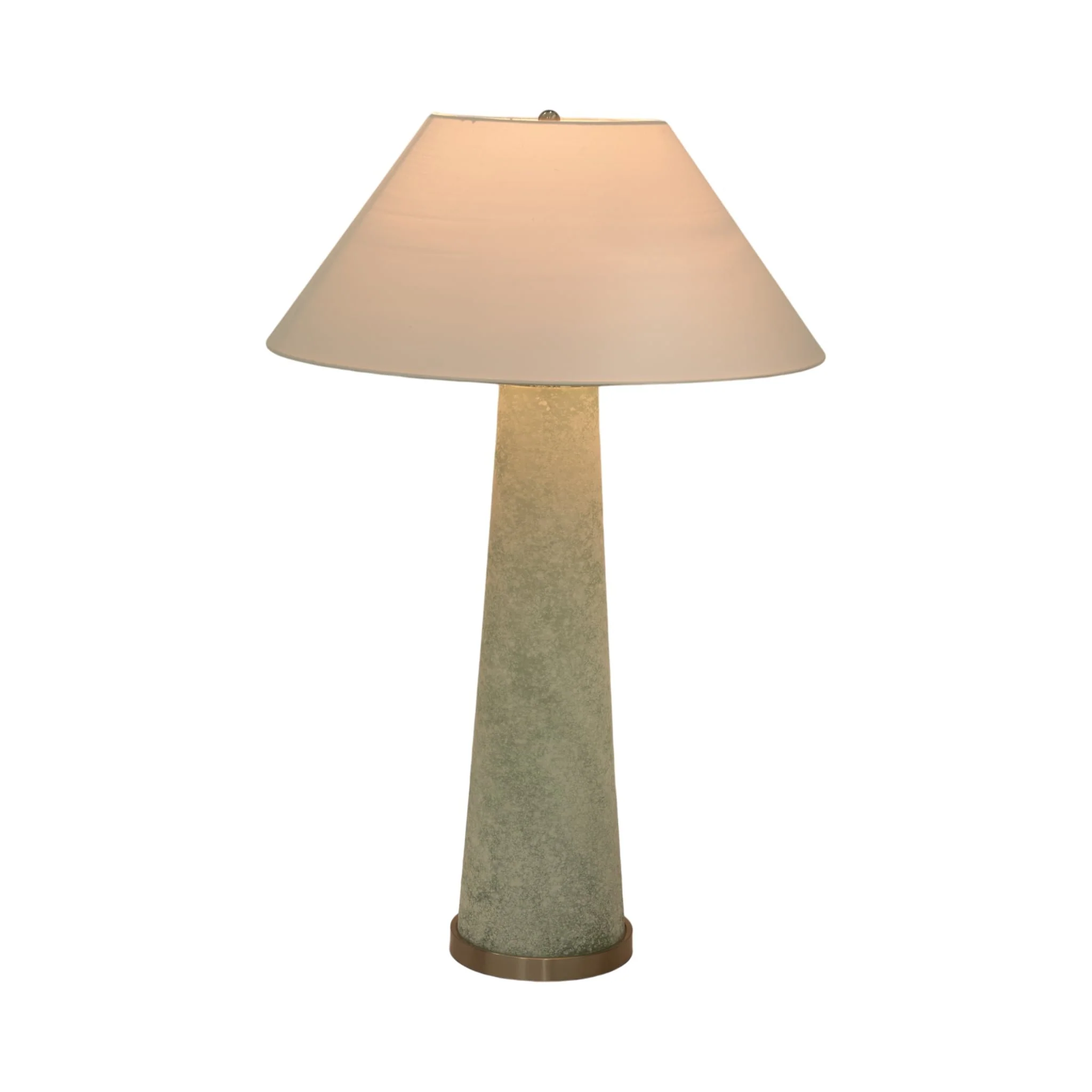 38" Frosted Glass Table Lamp, Blue - Image 2