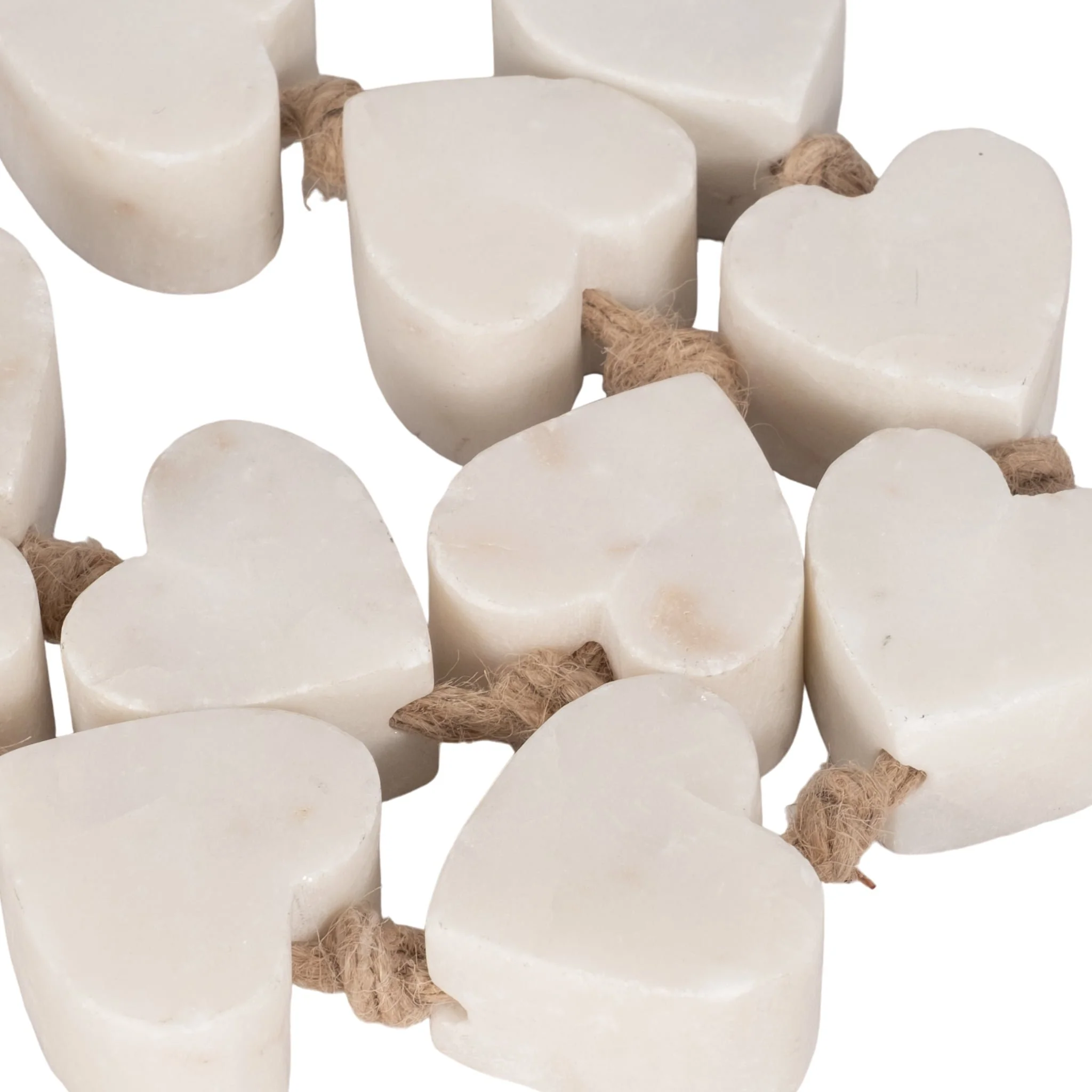 38" Marble Hearts Garland, White - Image 5