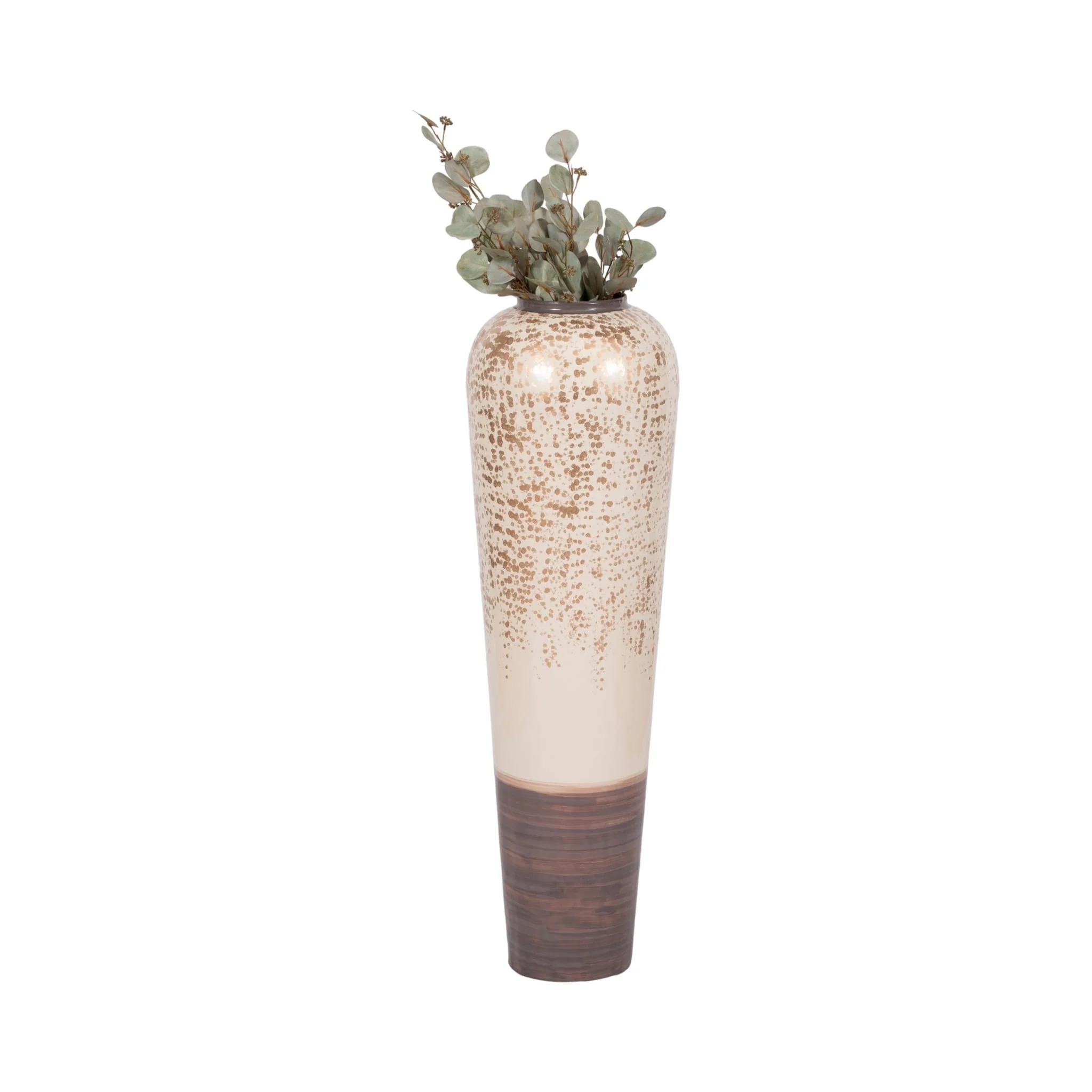 38" Opulence Metal Floor Vase, Grey Multi - Image 2