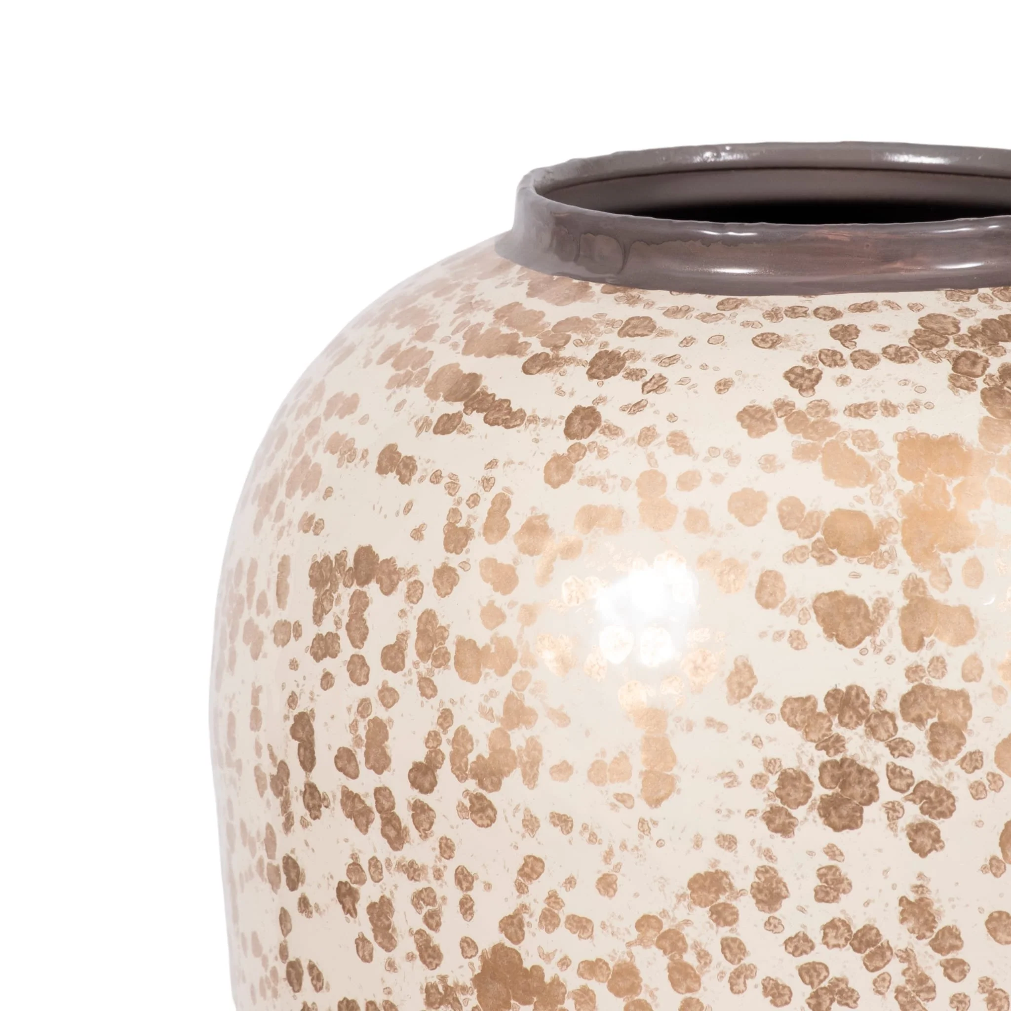 38" Opulence Metal Floor Vase, Grey Multi - Image 4