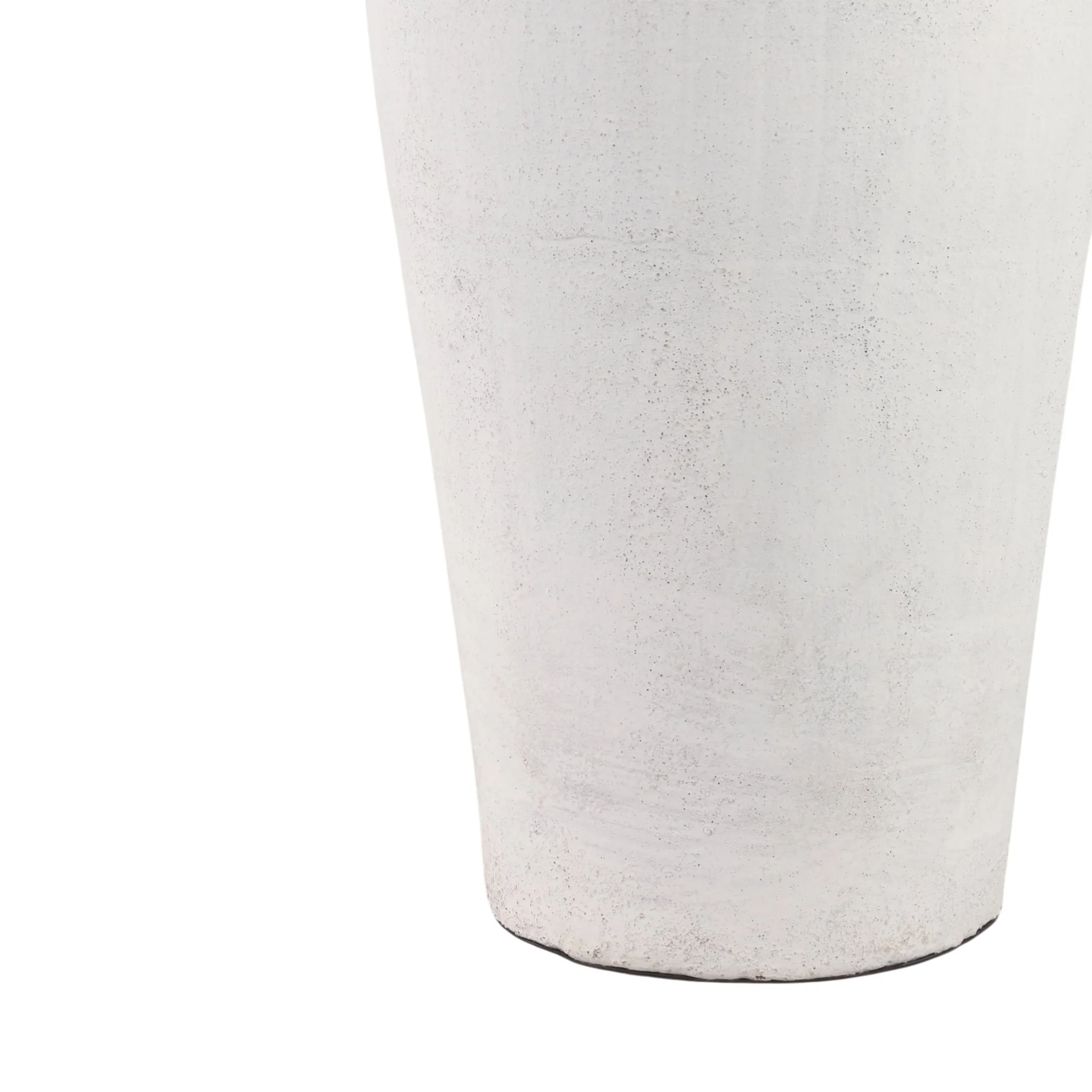 39" Terracotta Floor Vase W/handles, Ivory - Image 5