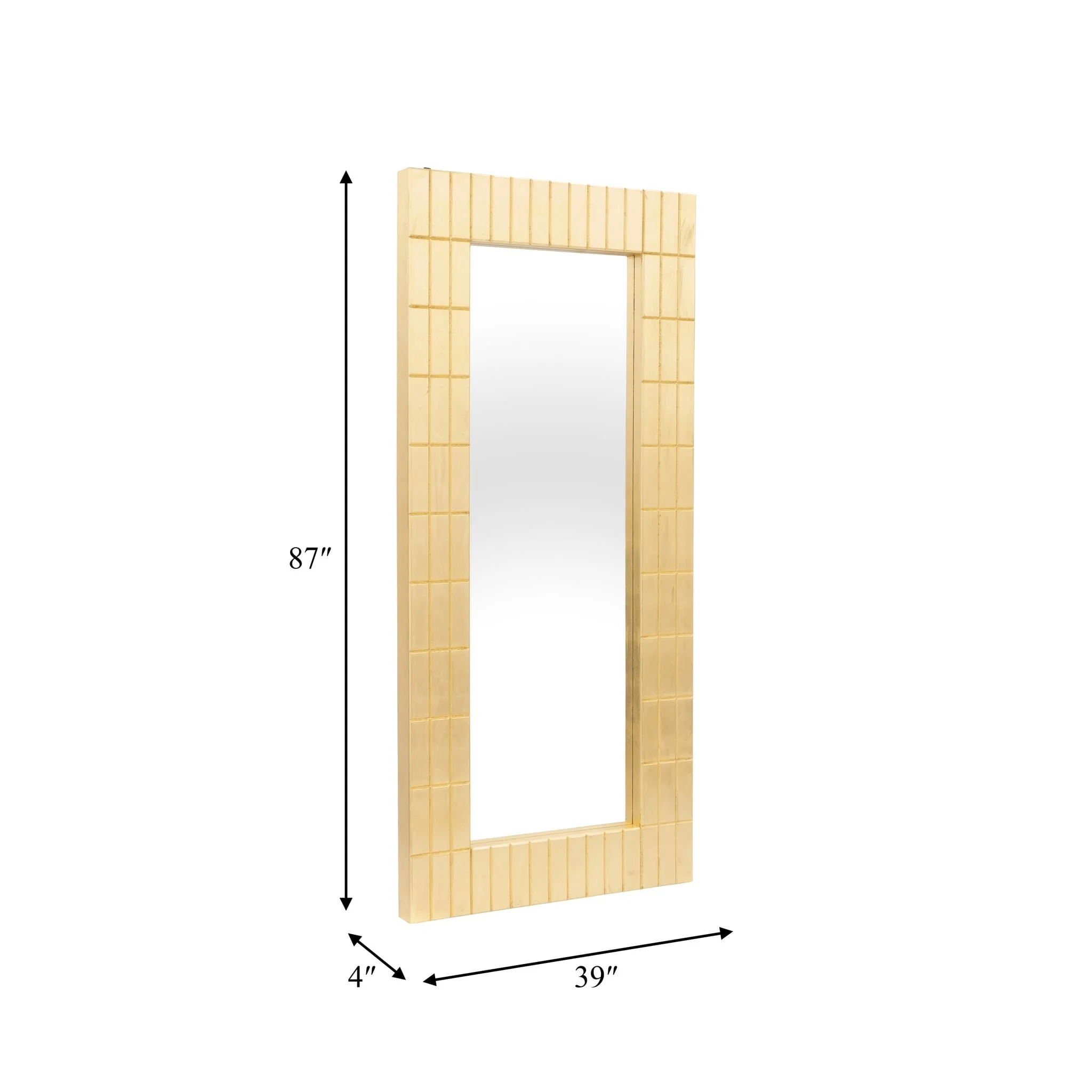 39x87, Gold Bars Rectangular Mirror - Image 8