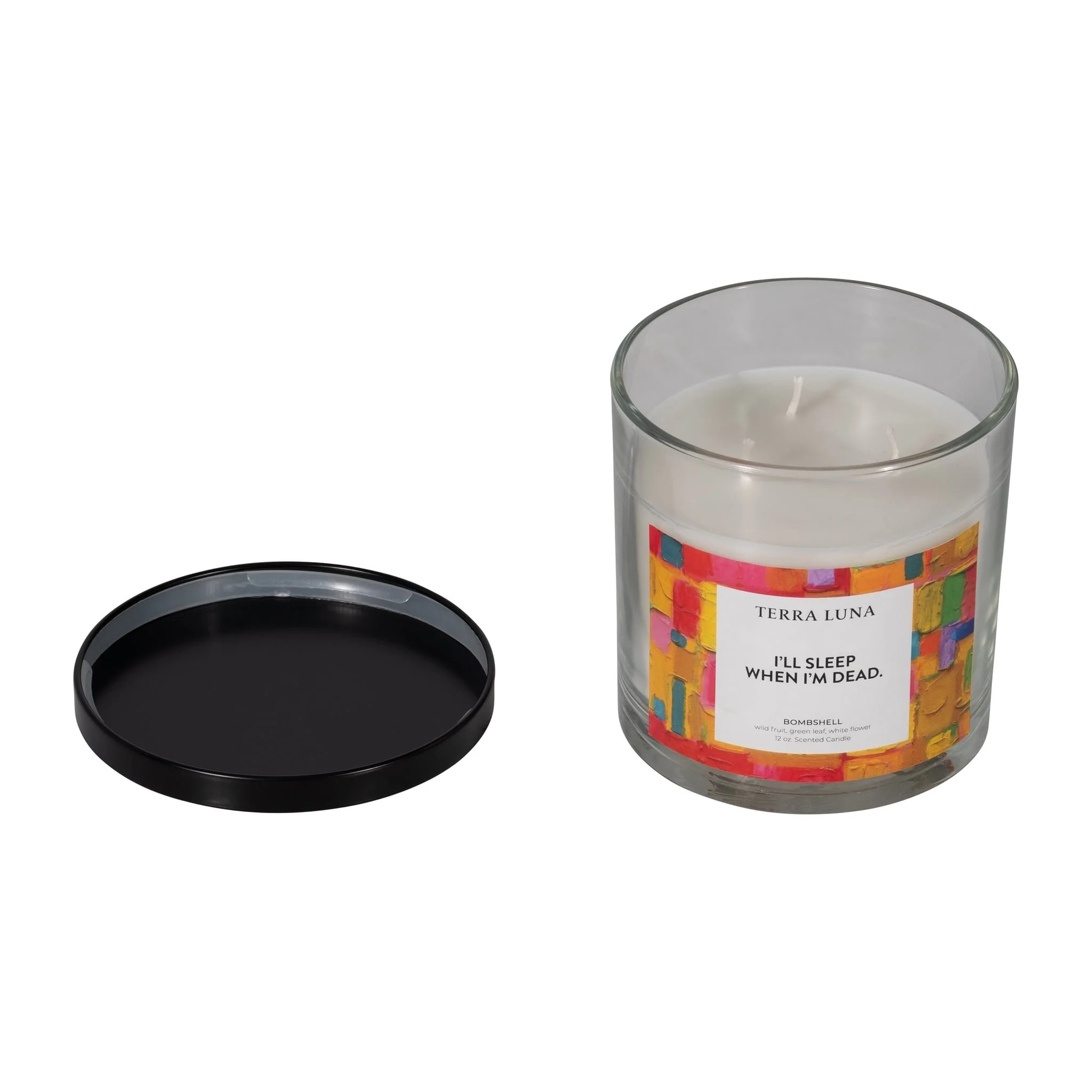 4" 12 Oz Sleep When I'm Dead Lidded Candle - Image 2