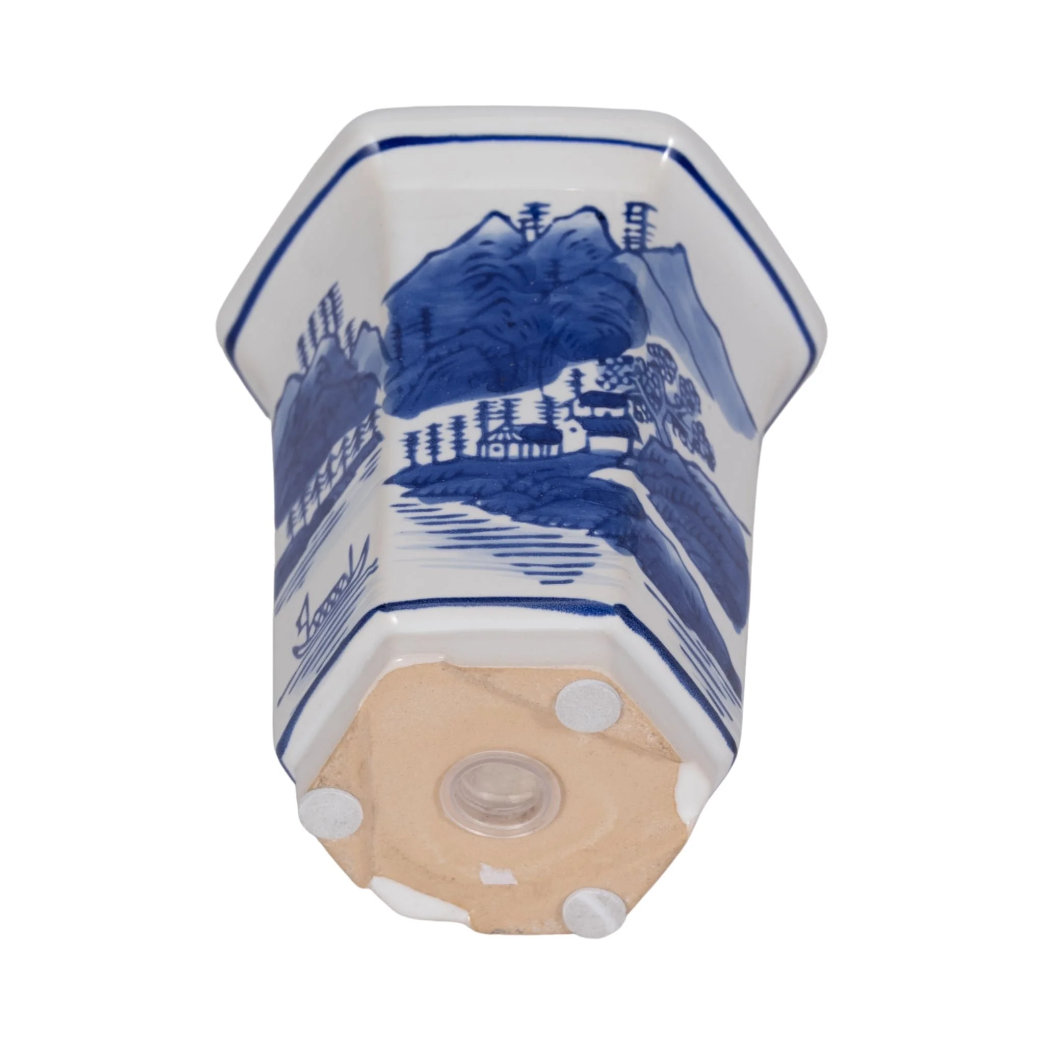 4", 6oz  Chinoiserie Candle , Blue/white - Image 7